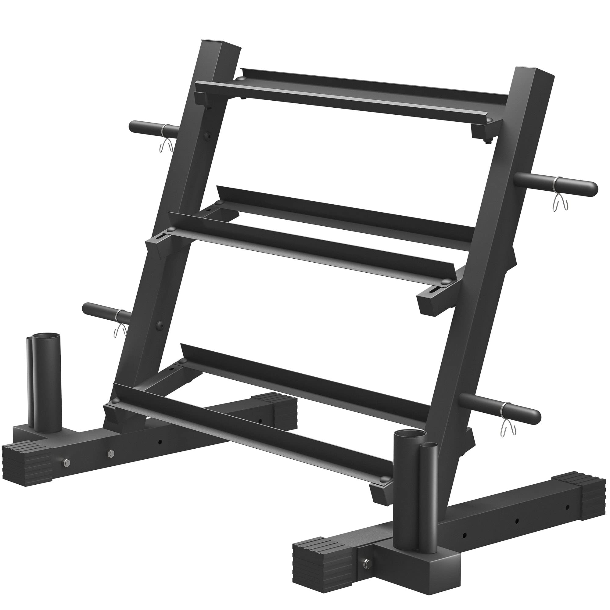Multifunctional Dumbbell Rack & Weight Stand for Home Gym - Organize Dumbbells, Weight Plates & Curl Bars - Perfect for Garage, Basement & Home Workout Spaces