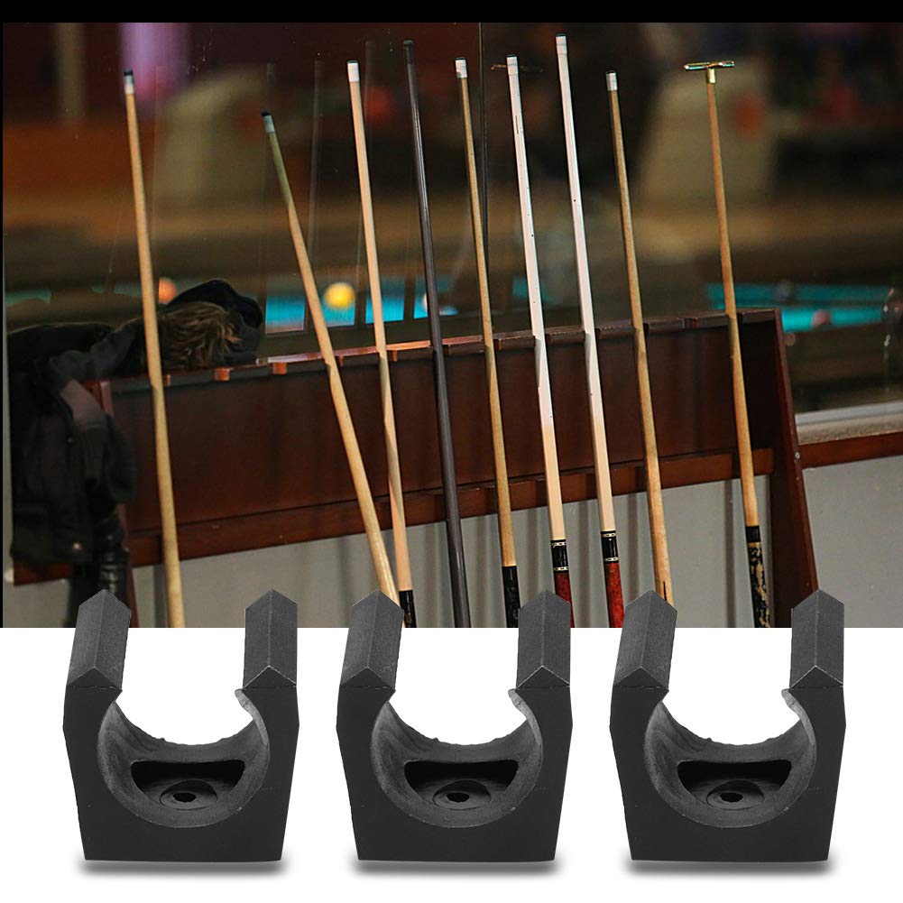 6Pcs Plastic Billiards Pool Cue Holder Clips - Single Fishing Pole Rod Holder Clips for Billiards, Fishing, and Storage Organization - Perfect for Game Rooms, Bars, and Tackle Boxes