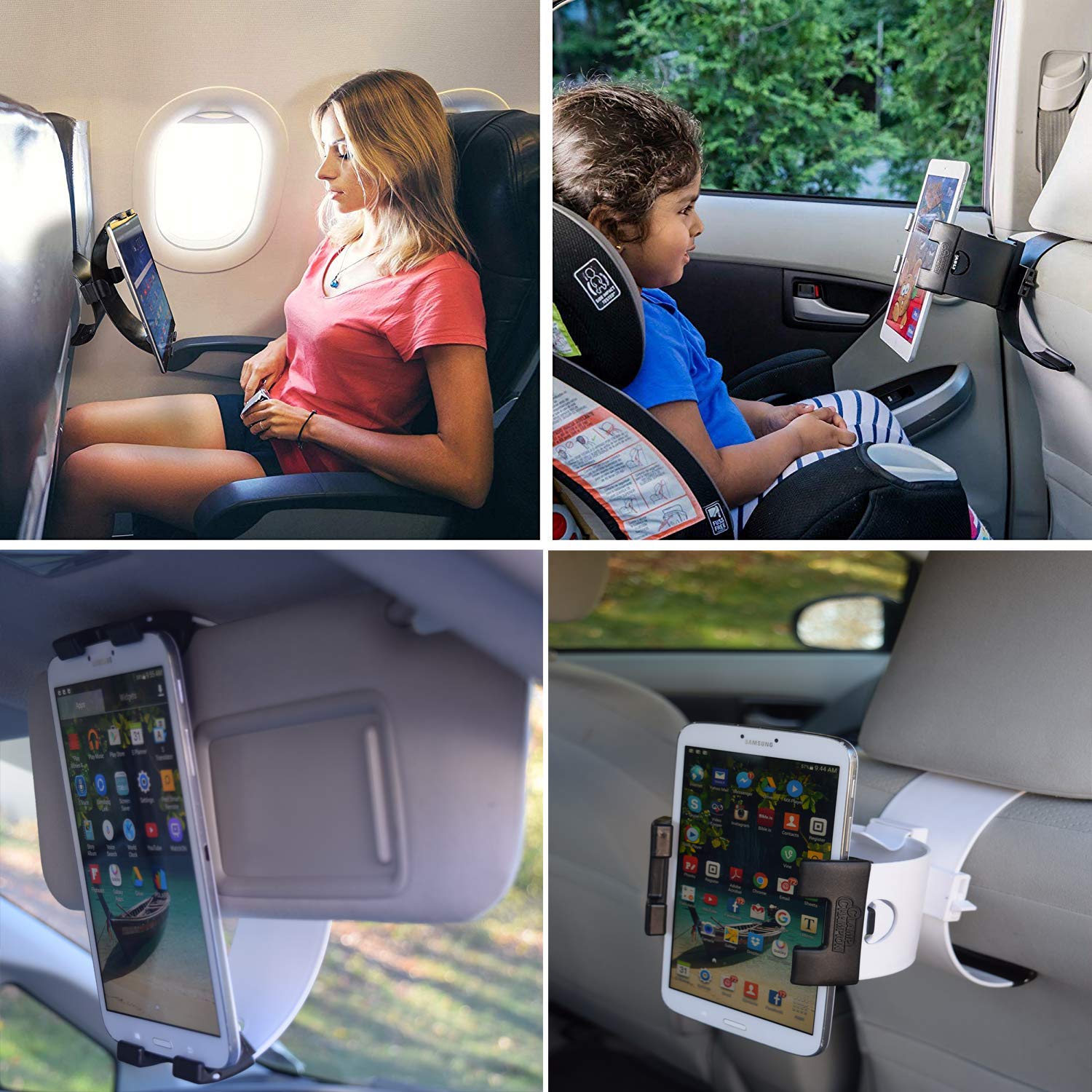 Universal Tablet & Phone Stand Holder - Adjustable for 3-12 Inch Devices - Compatible with iPad, iPhone, Samsung - Perfect for Couch, Bed, Car, Kitchen, Office, Travel (Black) - Hands-Free Viewing for Movies, Video Calls & Reading