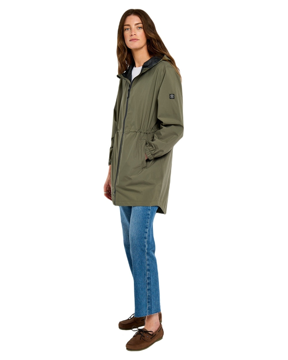 Dubarry Women's Brookside Hooded Raincoat - Waterproof Lightweight Jacket for Outdoor Activities & Rainy Days