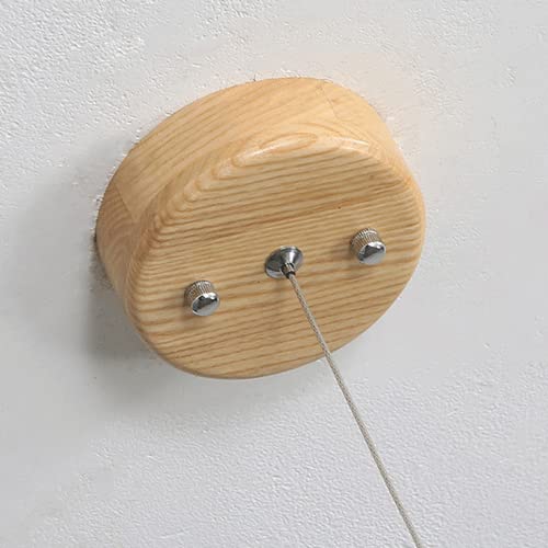 Modern Wooden LED Pendant Light - 8W Long Hanging Cylindrical Chandelier for Kitchen Island, Dining Room & Counter Decor | Energy-Efficient Suspension Lighting Fixture for Home & Shop