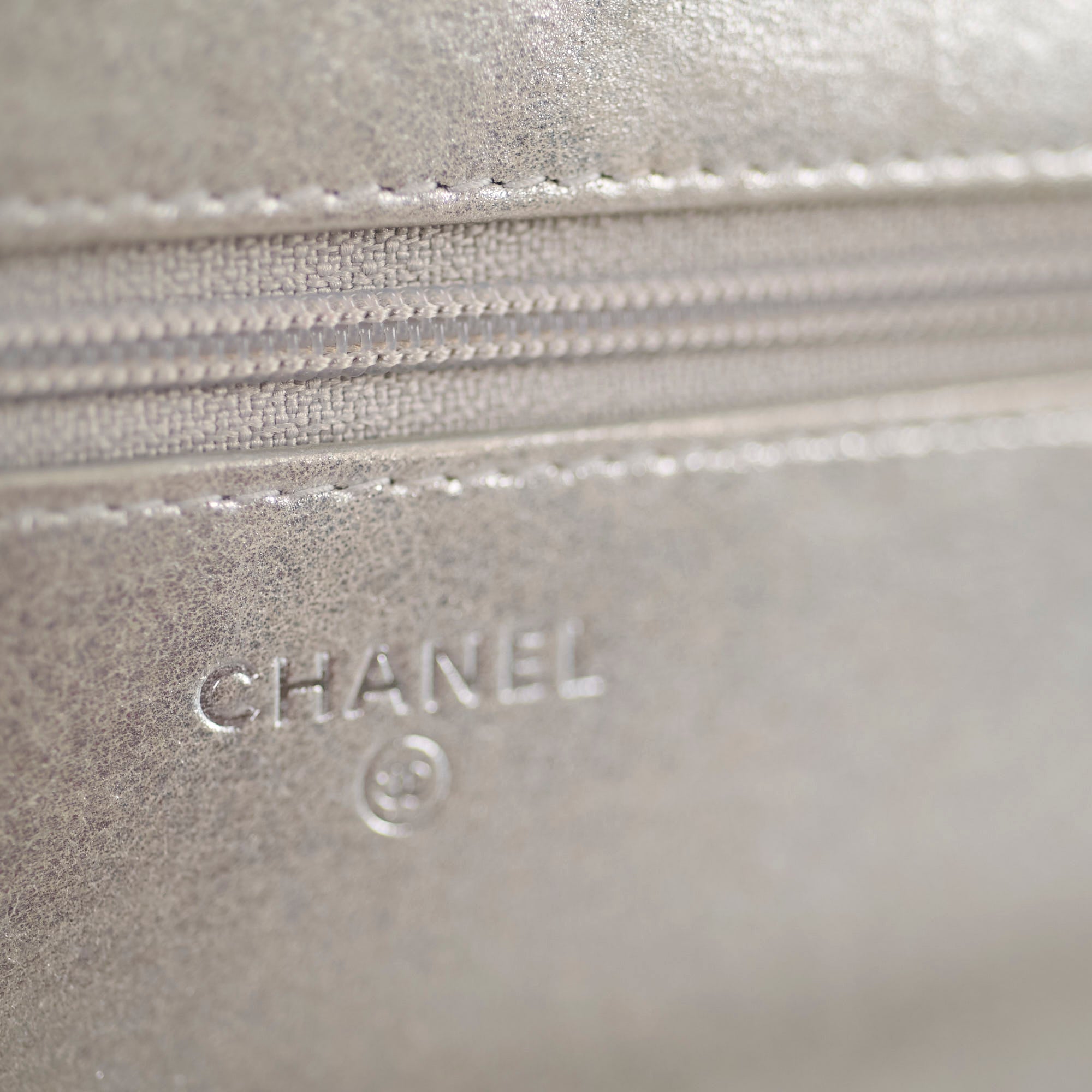 Chanel Metallic Chevron Wallet On Chain WOC Bag 22 Series - Luxury Crossbody Purse for Women, Perfect for Parties & Evening Events