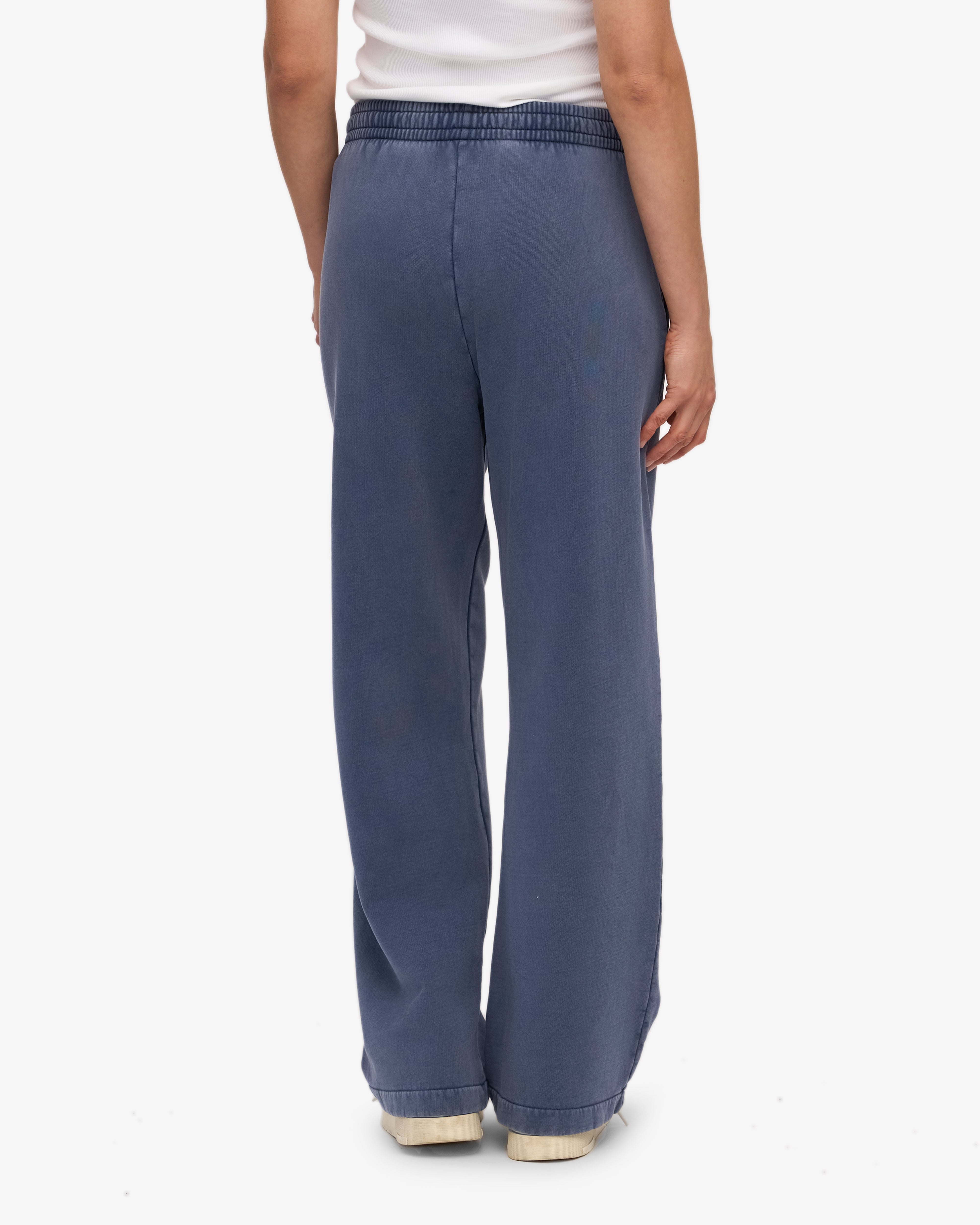 Organic Straight Leg Sweatpants for Women - Soft Comfortable Lounge Pants in Neptune Blue - Perfect for Yoga, Running & Casual Wear
