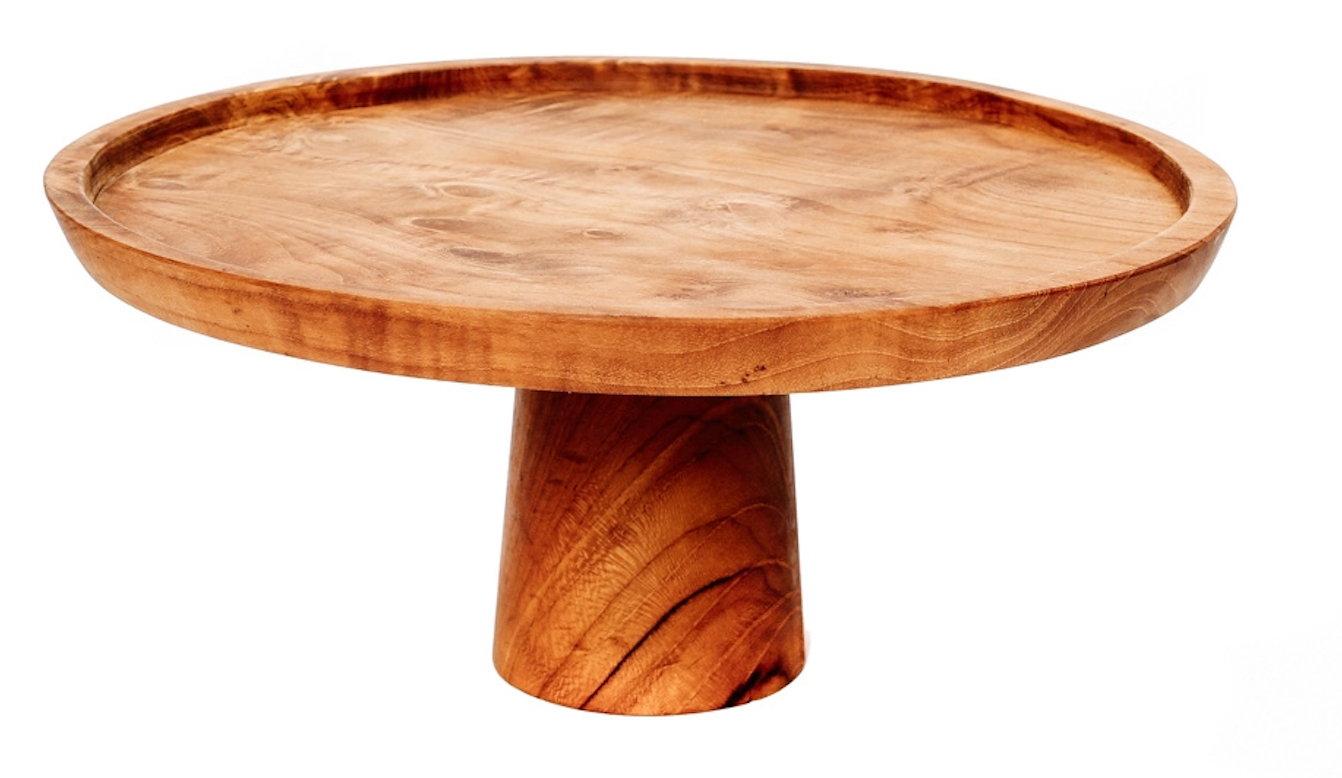 Premium Teak Root Cake Stand - Large Handcrafted Wooden Serving Tray for Wedding, Birthday & Dessert Displays - Perfect for Cake Plates, Cupcakes & Pastry Presentation