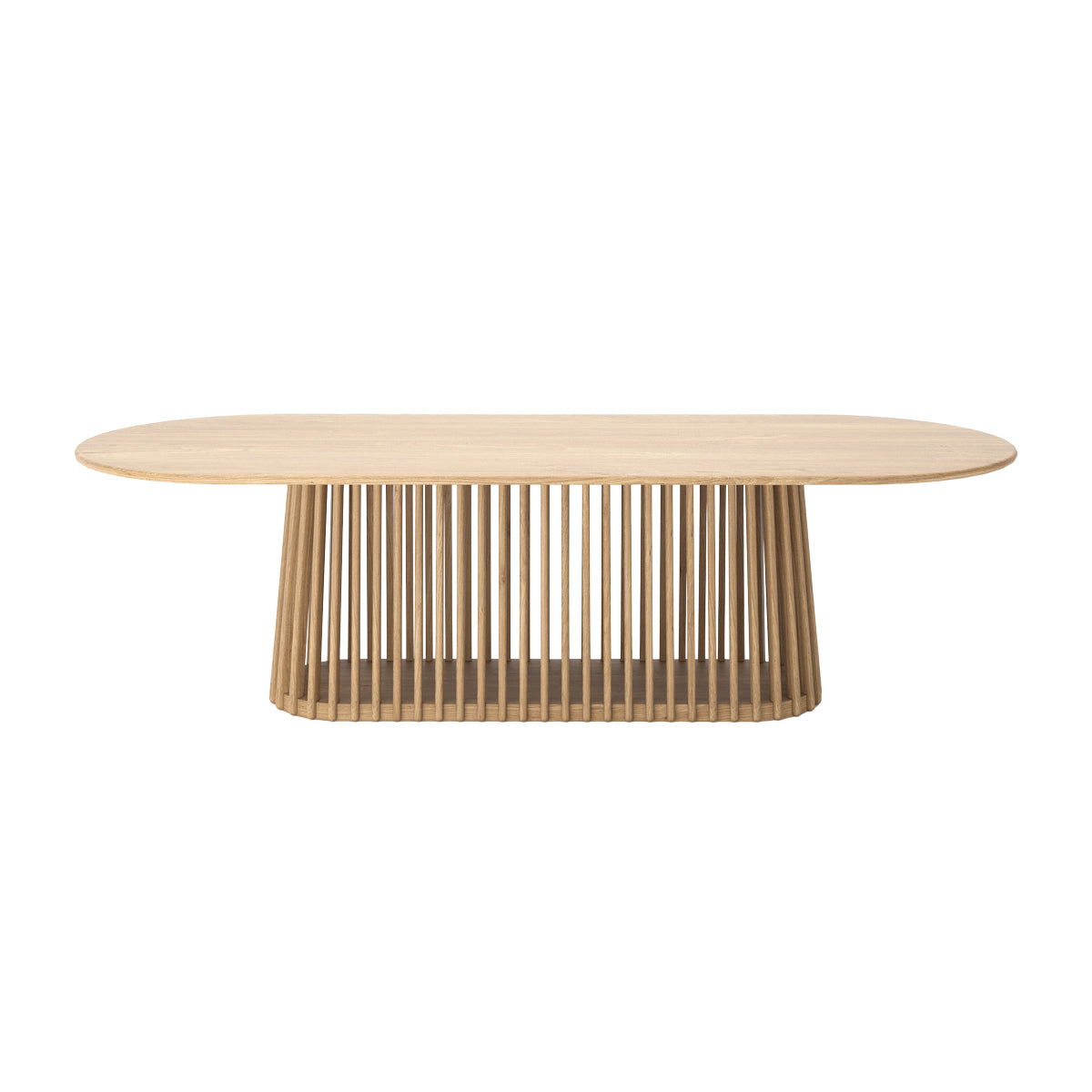 Casablanca Oval Dining Table - Solid Oak Wood, 280cm (110in) - Perfect for Large Dining Rooms, Open Kitchens & Family Gatherings
