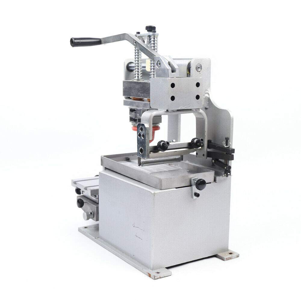 Single Color Manual Pad Printer Machine - Adjustable 80x120mm Printing Area for DIY Transfer of Words, Numbers & Logos | Perfect for Custom Printing on Mugs, Phone Cases, Pens & Promotional Items