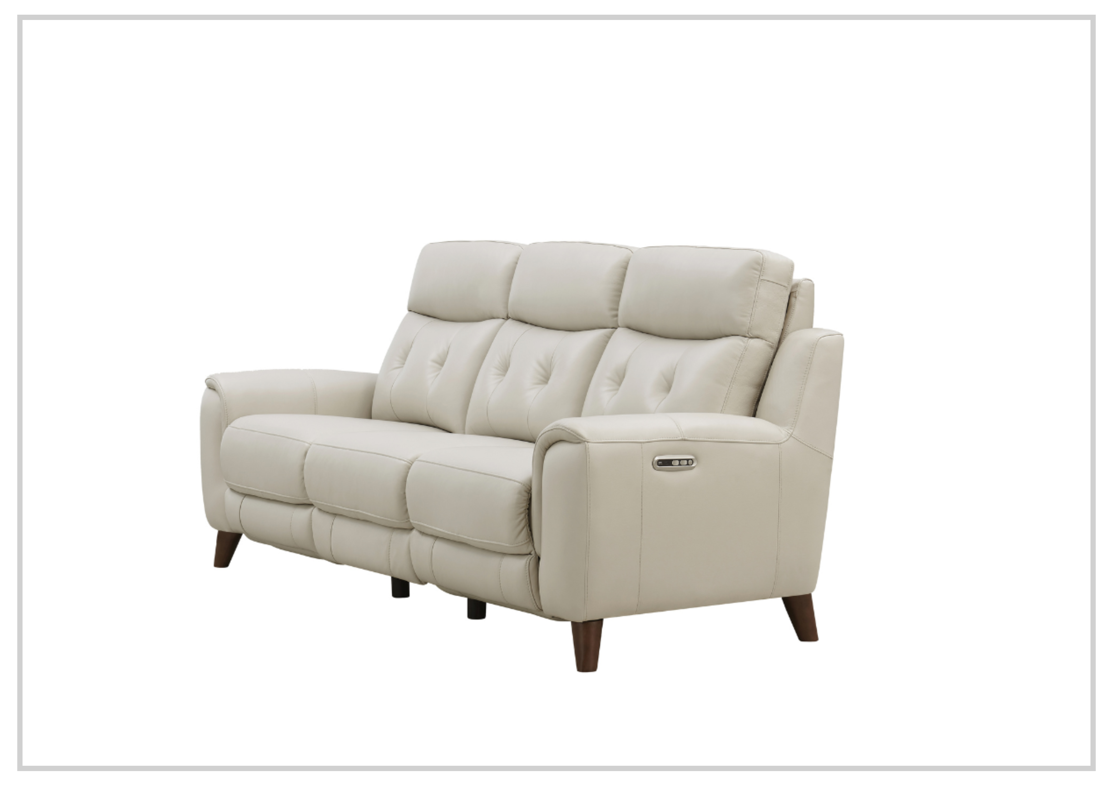 Hydeline Torino Top Grain Leather 3-Seater Power Reclining Sofa with Adjustable Headrest - Modern Living Room Furniture for Home Theater & Family Relaxation