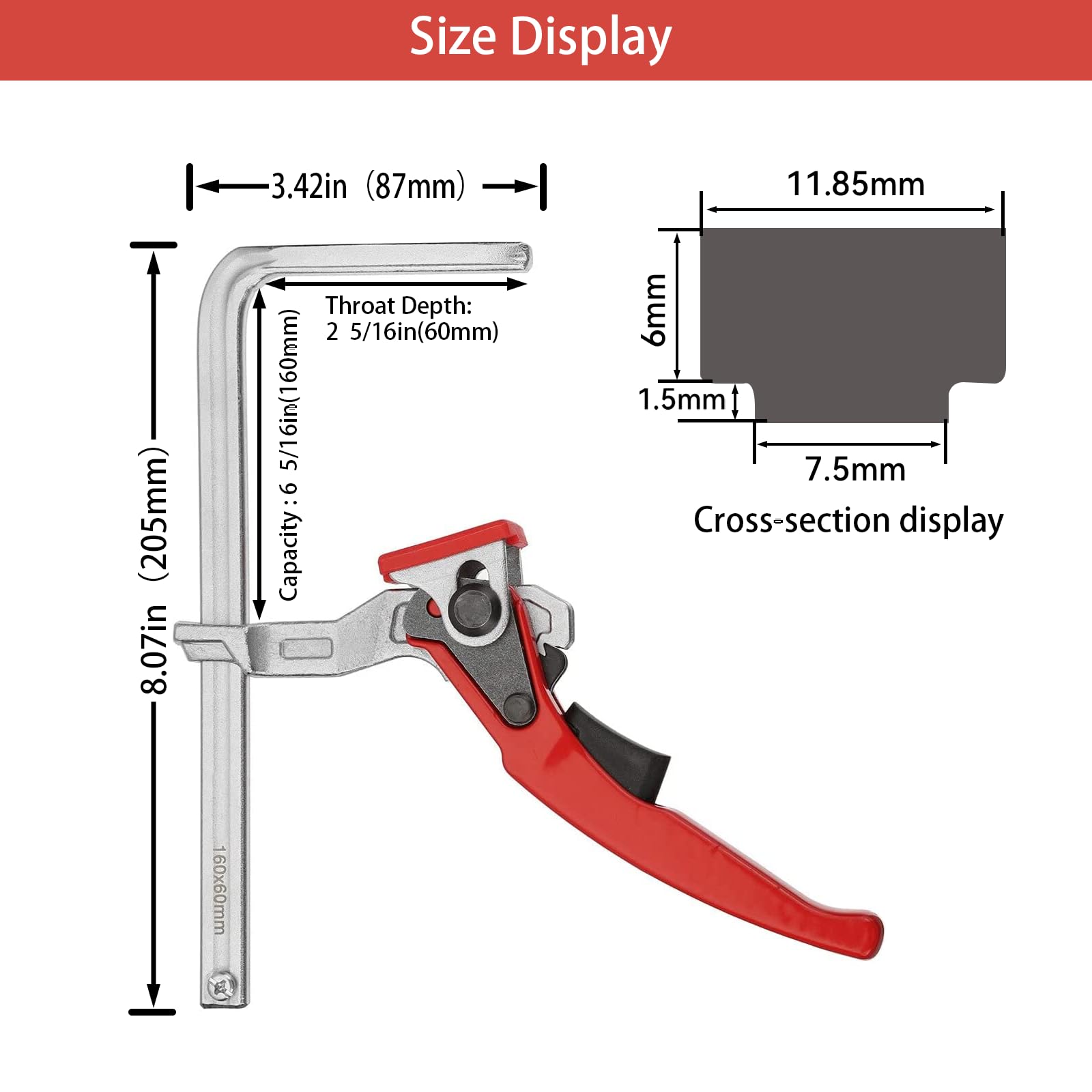 2025 Upgraded Ratcheting Table Clamp - Quick Track Saw Clamps with Ratchet Guide Rail F Clamp - MFT Clamp for MFT Table & Guide Rail System - Woodworking Clamps Compatible with Festool (2PCS) - Perfect for Woodworking Projects & DIY Home Improvement