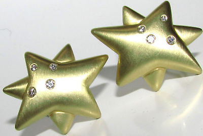 18K Gold 0.50 Carat Diamond Star Clip Earrings - Luxury Fashion Jewelry for Women - Perfect for Parties, Weddings & Special Occasions