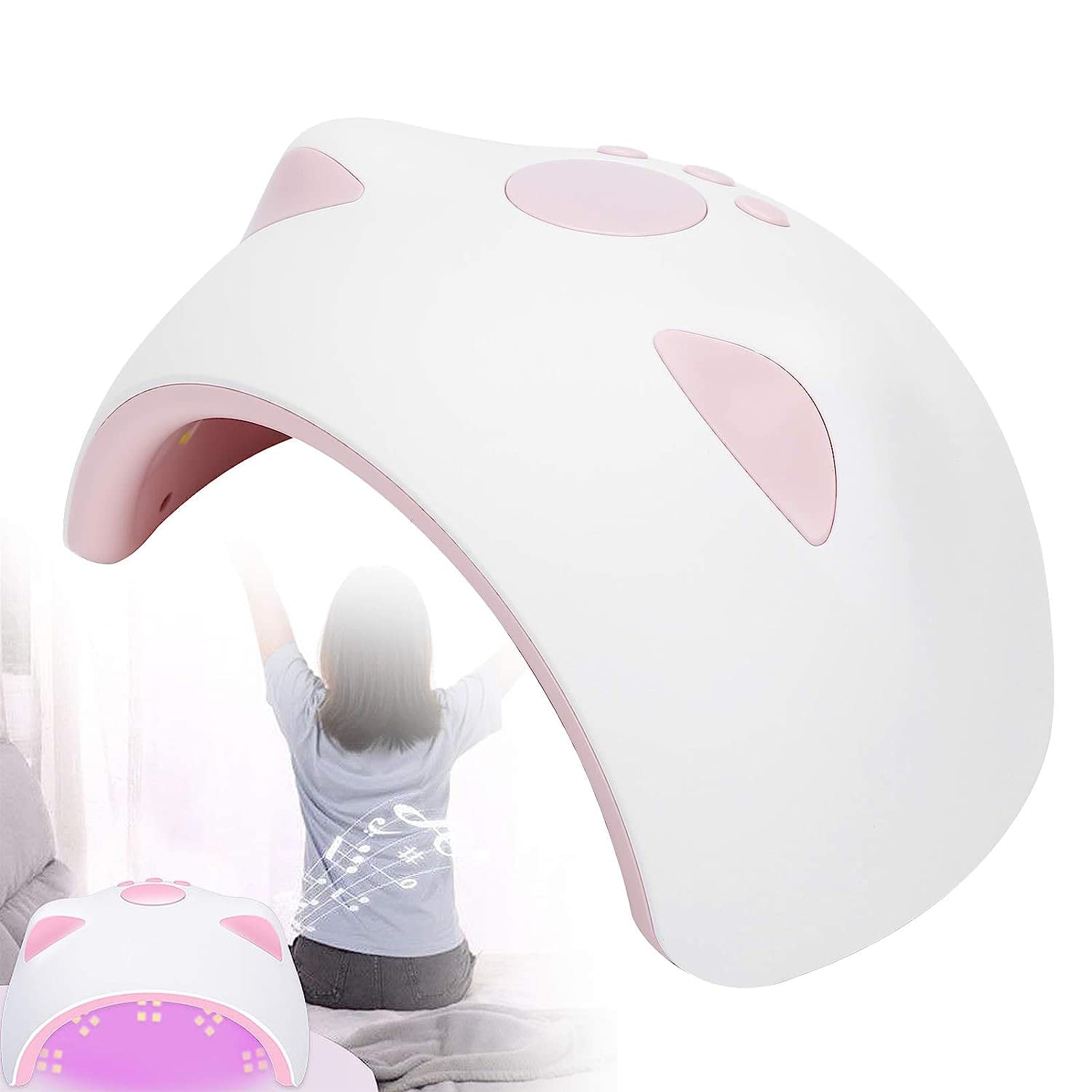 Ubersweet® Nail Polish Dryer Machine - Safe, Eco-Friendly UV/LED Dual Light Nail Curing Lamp for Home & Salon Use | Fast Drying for Gel Polish, Manicures & Nail Art Designs