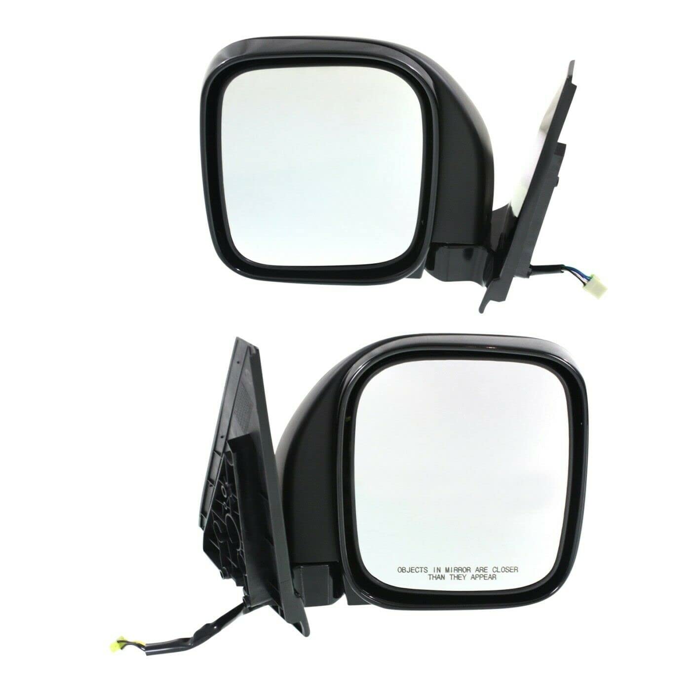 ZPKUNZV Heated Power Side Mirrors Pair for 01-06 Vehicles - Manual Folding, Defrost Function - Perfect for Winter Driving & Off-Road Adventures