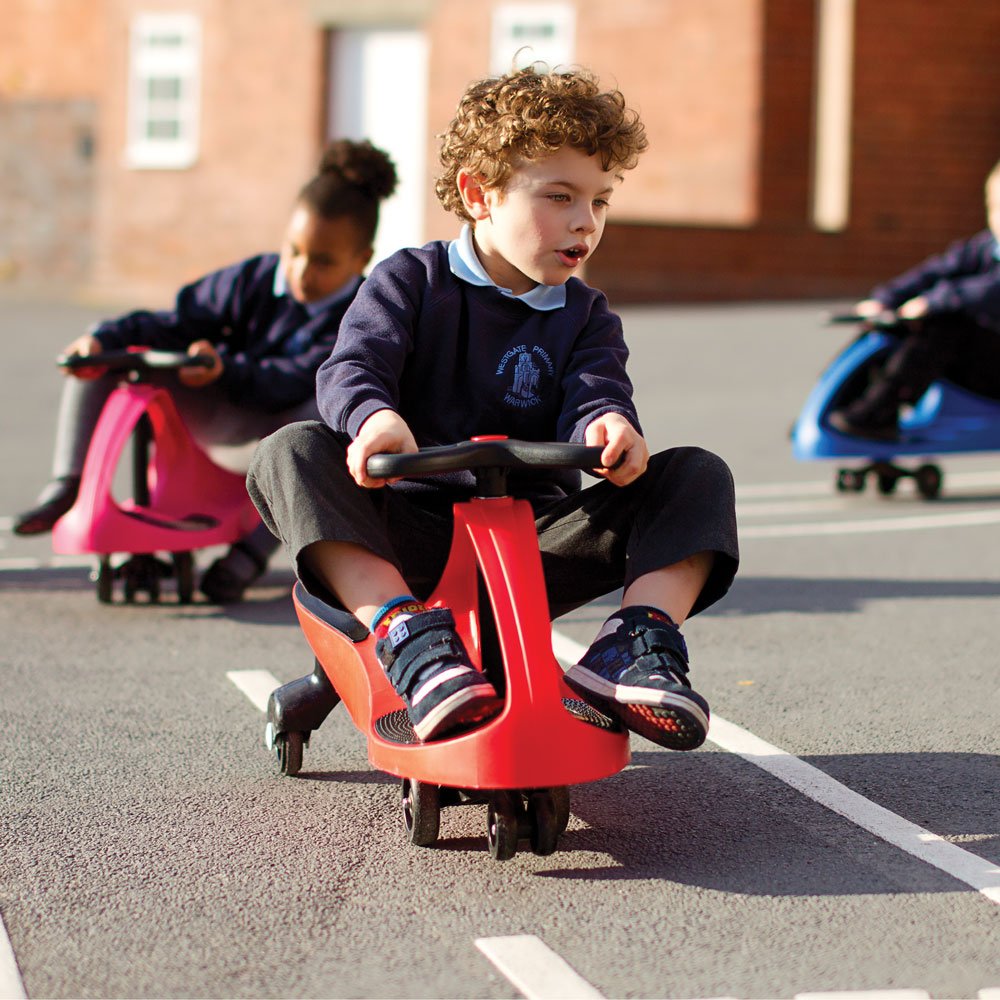 Didicar Fiery Red Ride On Car - Wiggle Car for Kids, Toddler Scooter & Outdoor Toys - Perfect for Garden Games, Backyard Play & Indoor Fun