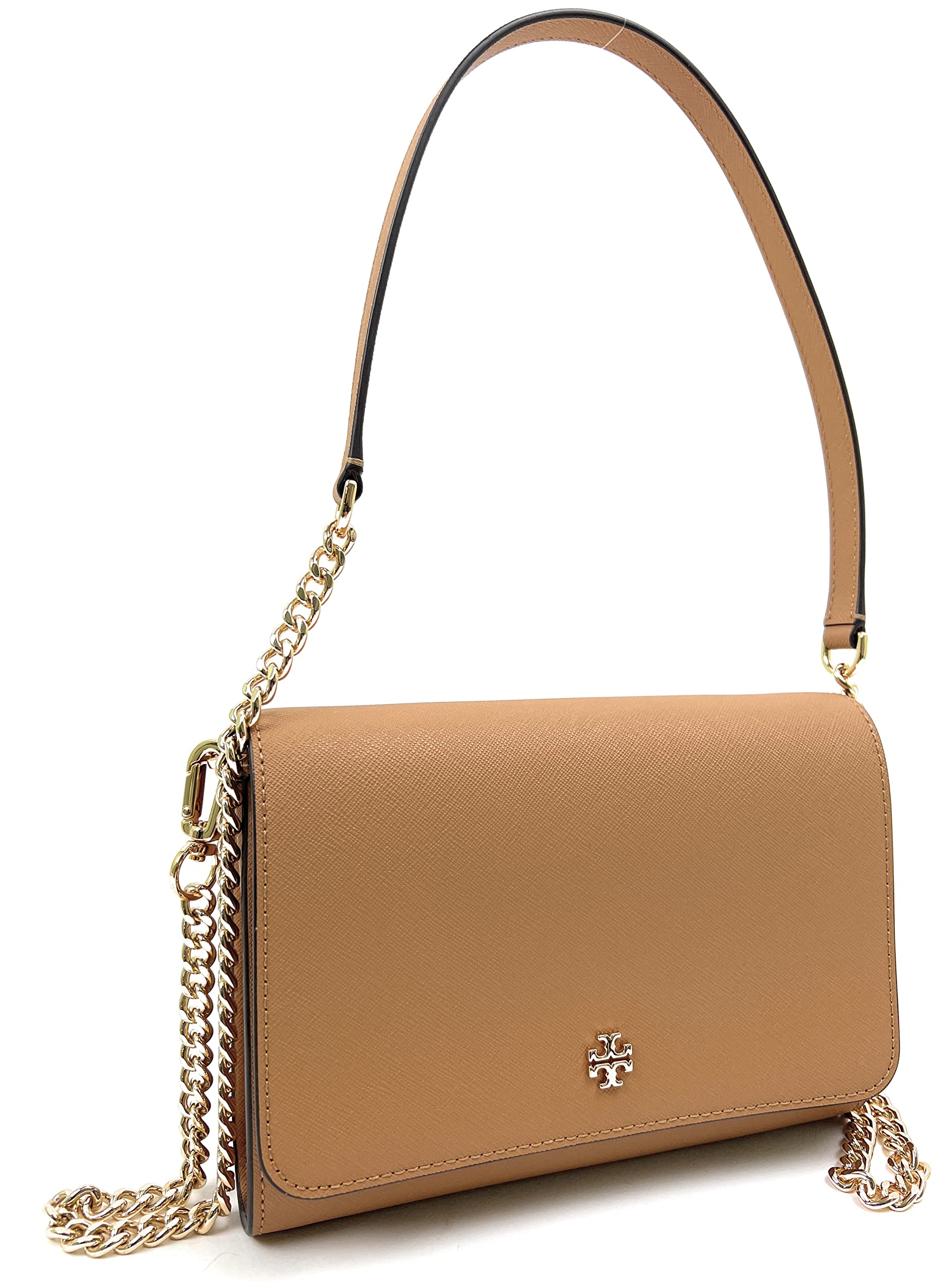 Tory Burch Emerson Chain Wallet Leather Crossbody Bag in Cardamon - Stylish & Functional for Everyday Use, Work, and Travel