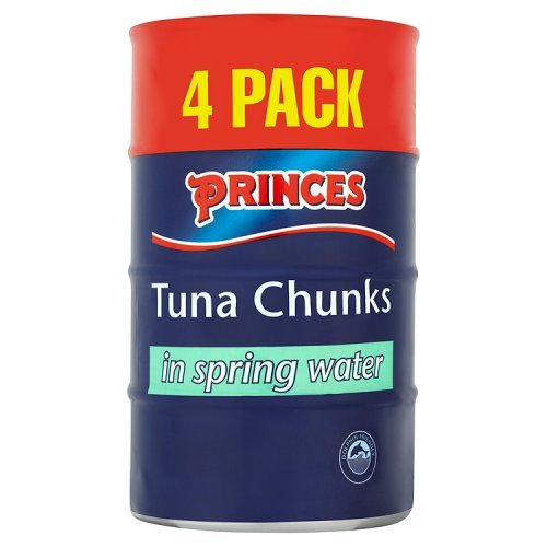 Princes Tuna Chunks in Spring Water - 4 Pack (4x160g) - High Protein, Low Mercury, Ready-to-Eat Canned Fish for Salads, Sandwiches & Quick Meals