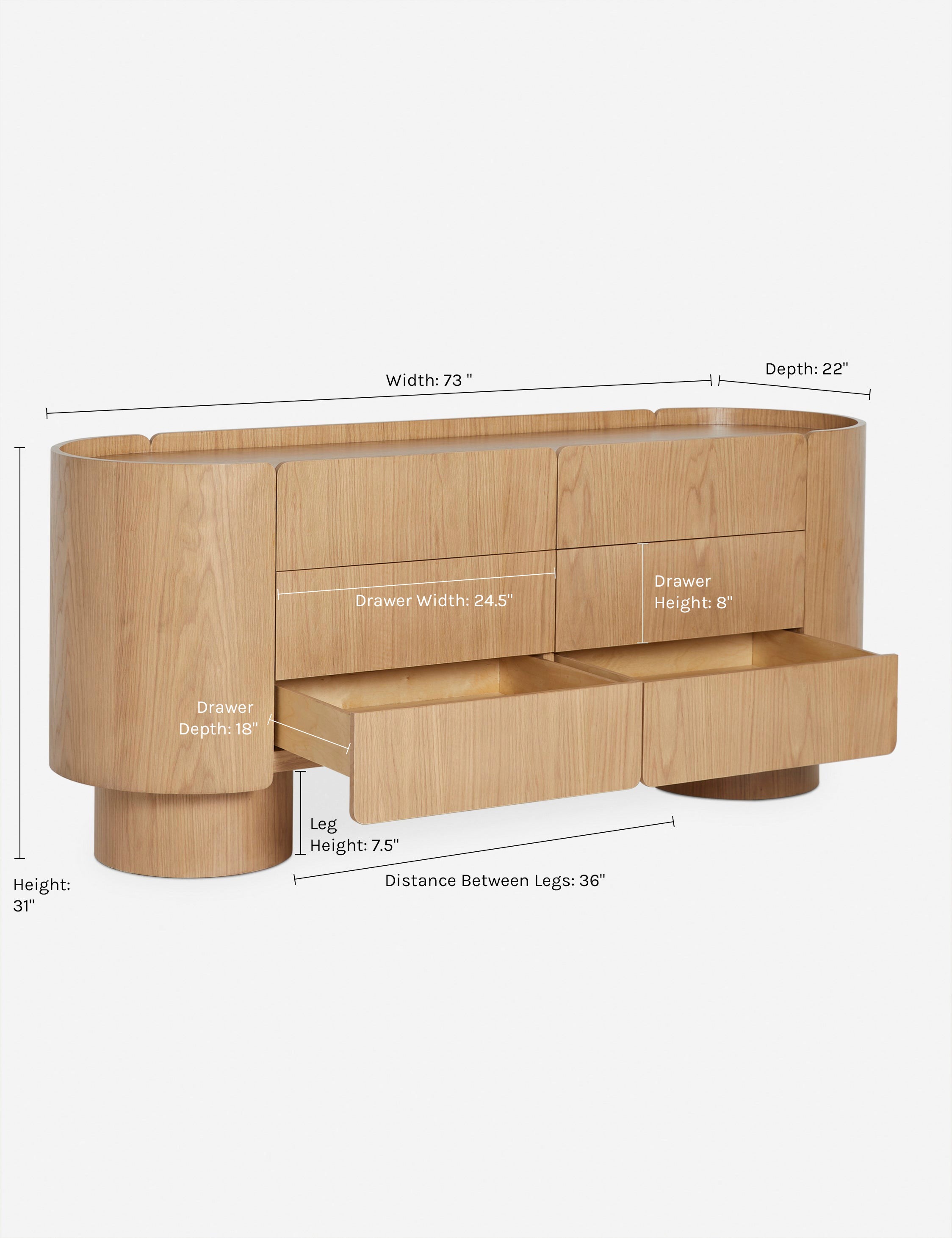 Raphael 6-Drawer Dresser - Solid Wood Bedroom Chest of Drawers for Clothes Storage | Perfect for Master Bedroom, Guest Room & Dorm Organization