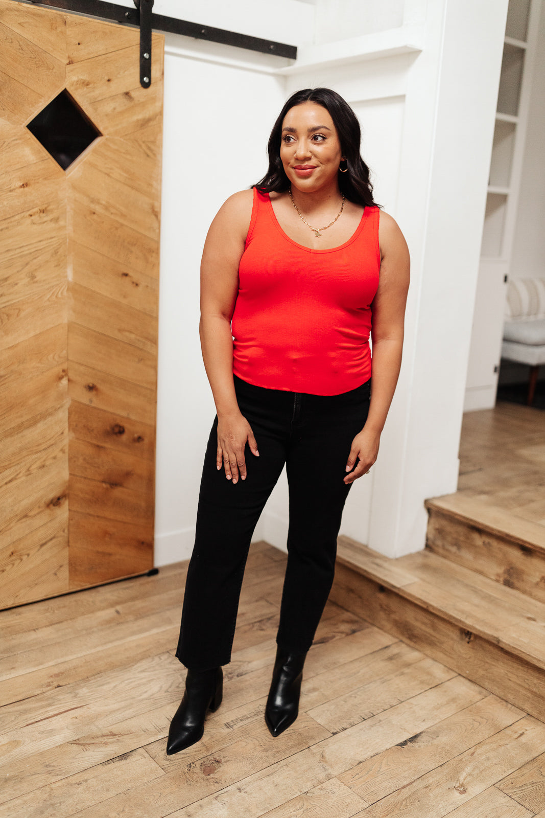 Stay Easy Tank Top in Cherry Red - Soft & Comfortable Women's Casual Shirt for Everyday Wear, Lounge, and Summer Outfits
