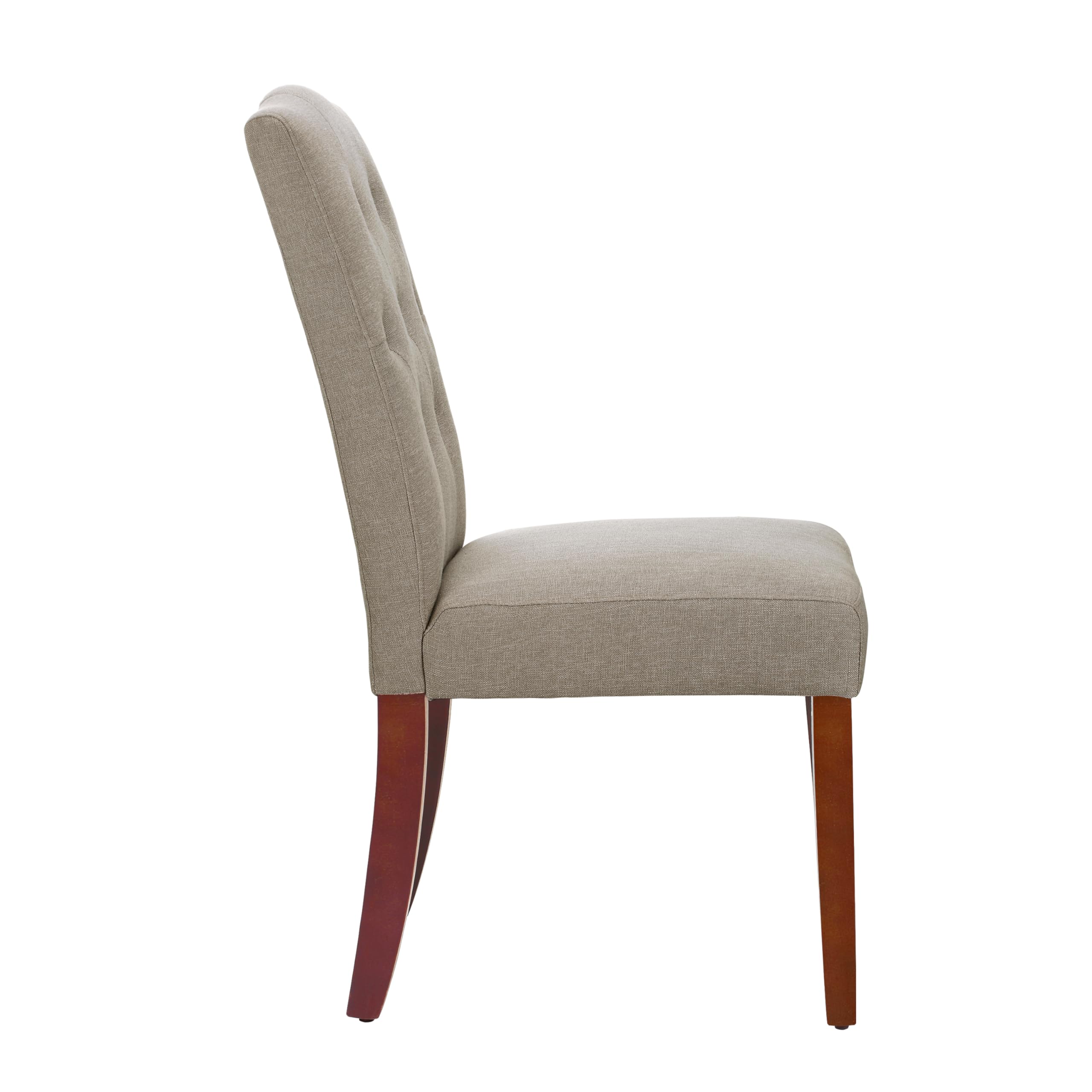 DHP Dorel Claudio Tufted Upholstered Dining Chair - Taupe Living Room Furniture for Home, Office & Restaurant Use