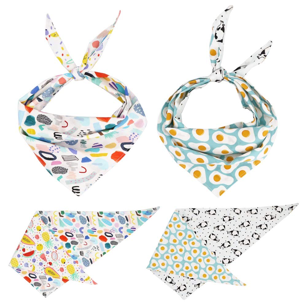 Reversible Dog Bandana Scarf for Pets - 2-in-1 Design, Comfortable & Stylish Dog Accessory for Small to Medium Breeds - Perfect for Breakfast, Walks & Photo Shoots