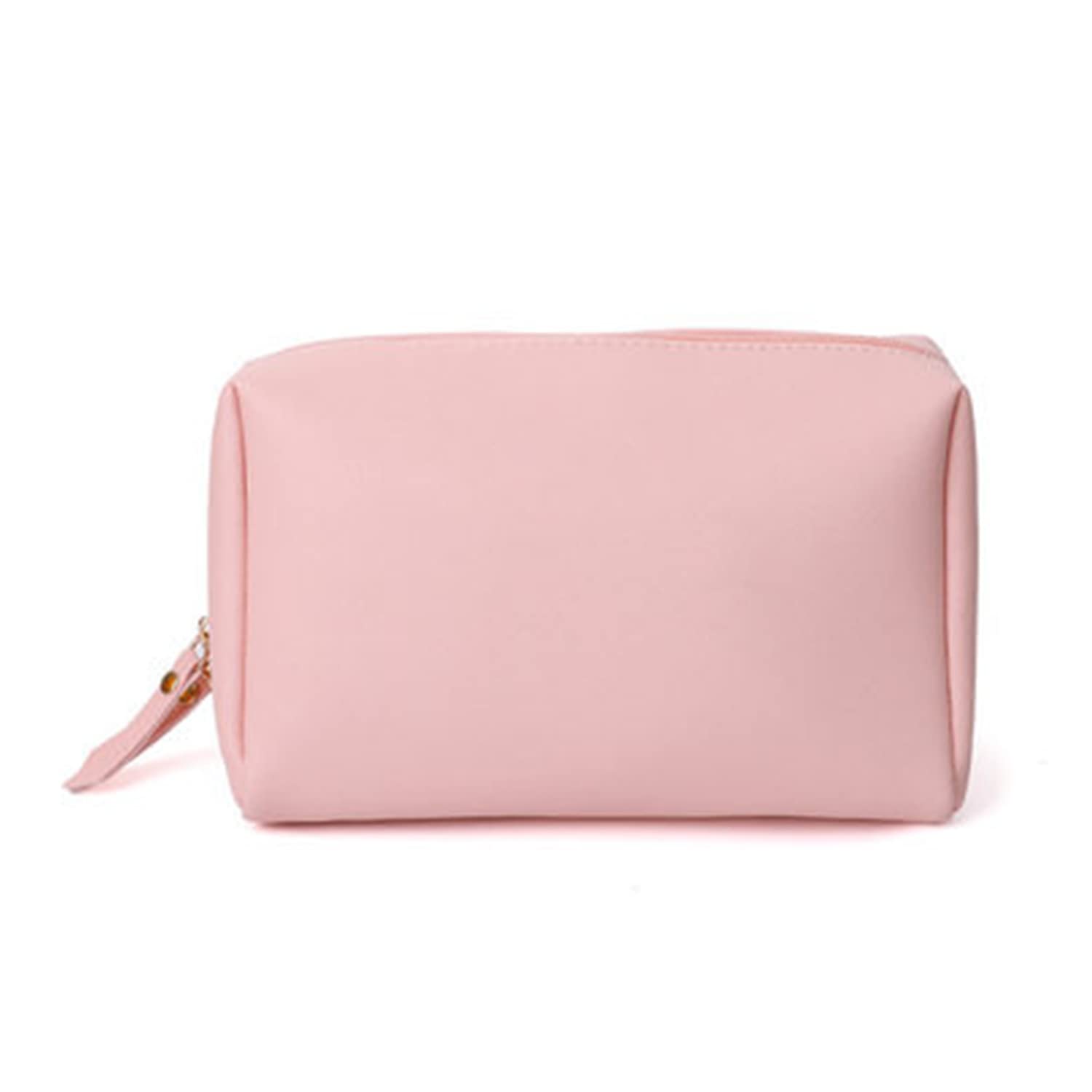 Large Makeup Bag for Women - Waterproof Cosmetic Travel Organizer with Brush Holder, Reusable Toiletry Bag for Girls (Pink) | Perfect for Travel, Gym, Daily Use & Gift Giving