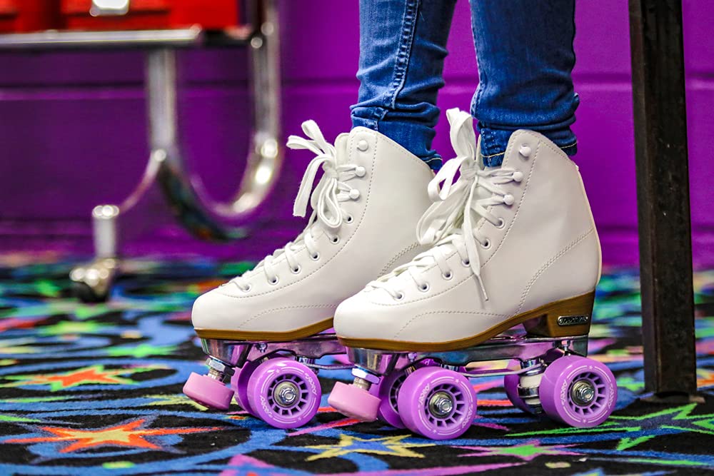 Pacer Stratos Traditional Quad Roller Skates for Indoor Rink - Comfortable & Durable Skates for Roller Derby, Artistic Skating & Recreational Use