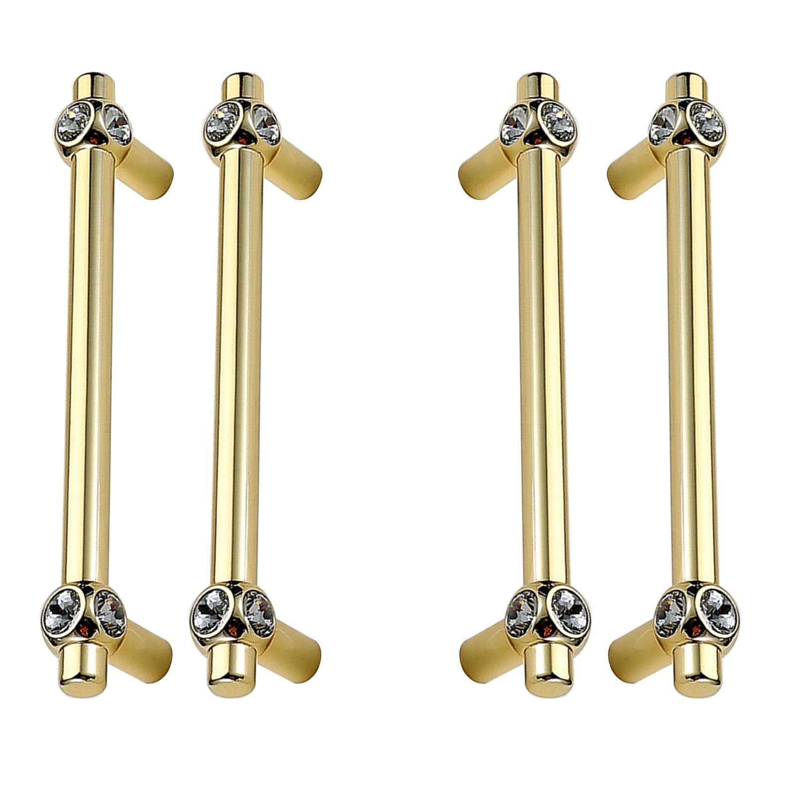 Golden Solid Door Handle - 2 Pack, Durable Cabinet & Drawer Knobs for Shoe Cabinets, Bookcases & Glass Doors | Perfect for Home, Office & Furniture Upgrade