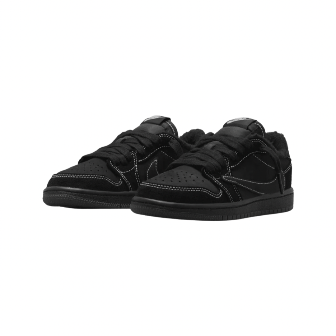 Air Jordan 1 Retro Low OG SP x Travis Scott Black Phantom Sneakers - Preschool Size - Limited Edition Basketball Shoes for Kids | Perfect for School, Playground & Casual Wear