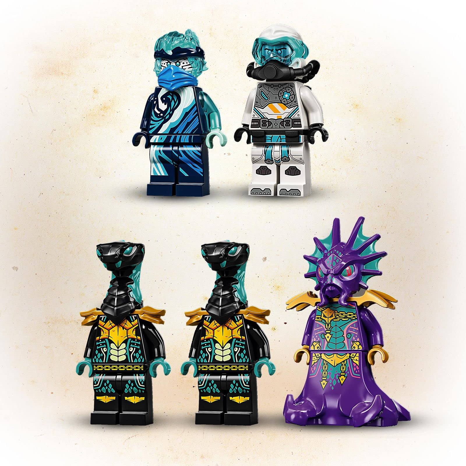 LEGO Ninjago Water Dragon Building Toy Set with 5 Mini Figures - Creative Construction Playset for Kids Ages 9+ - Perfect for Ninja-Themed Adventures & Collectible Displays
