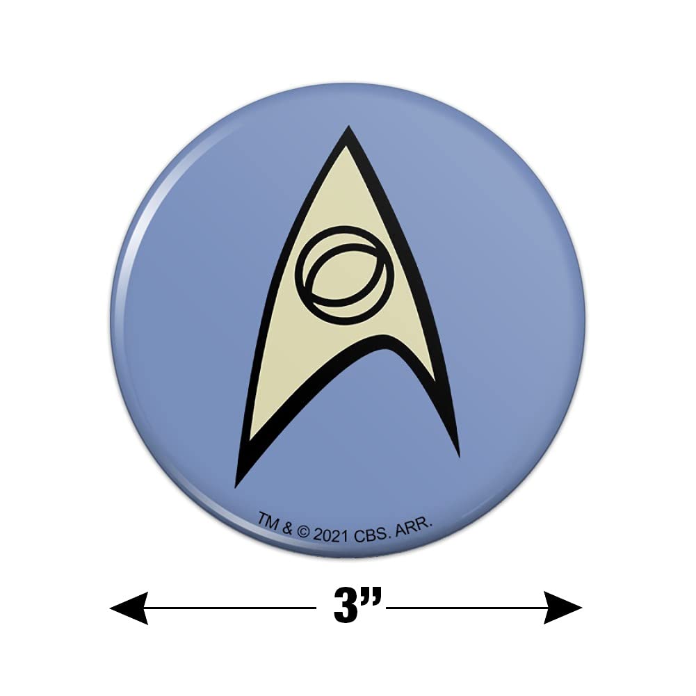Star Trek Science Shield Kitchen Refrigerator Magnet - Decorative Fridge Locker Button for Sci-Fi Fans - Perfect for Home, Office & Dorm Room Decor
