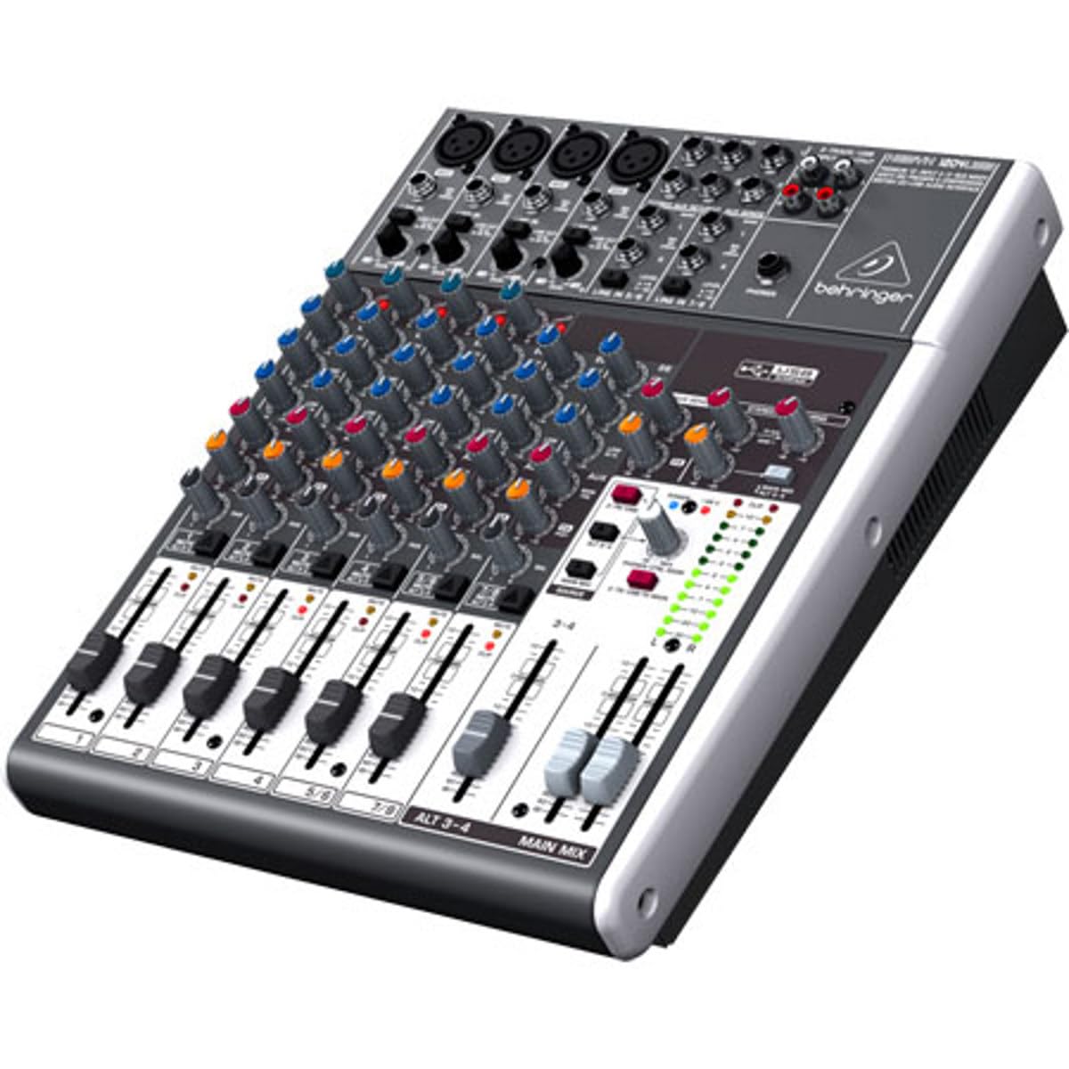 Behringer Xenyx 1204USB Premium 12-Channel USB Audio Mixer - Professional Studio Recording & Live Sound Mixing for Podcasts, Music Production & DJ Performances