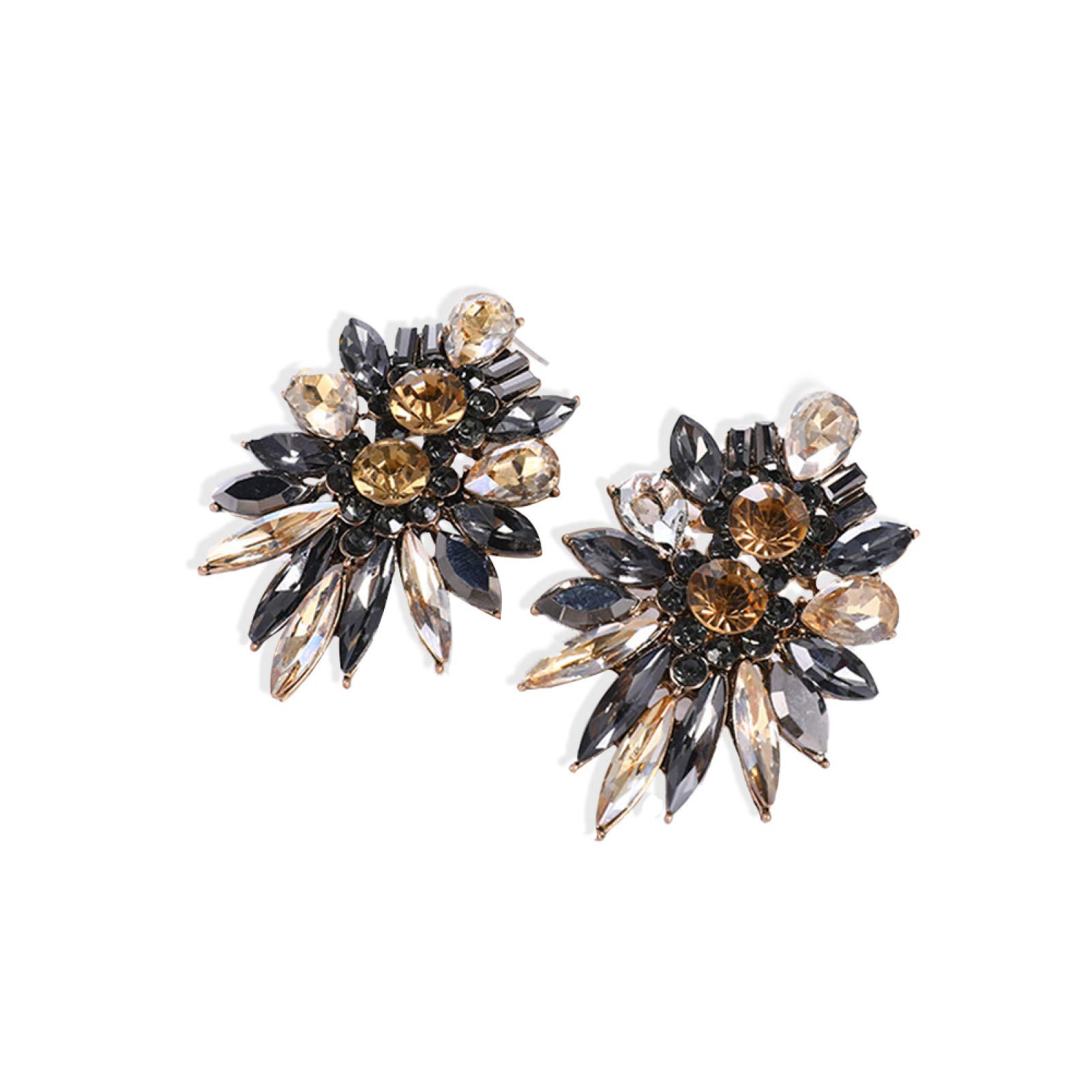 Exaggerated Faux Crystal Rhinestone Stud Earrings for Women - Fashion Jewelry for Parties, Weddings & Everyday Wear
