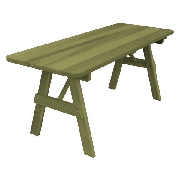 Premium Western Red Cedar Wood Traditional Dining Table - Handcrafted Solid Wood Table for Kitchen, Dining Room & Outdoor Patio - Rustic Farmhouse Style Furniture for Home Decor