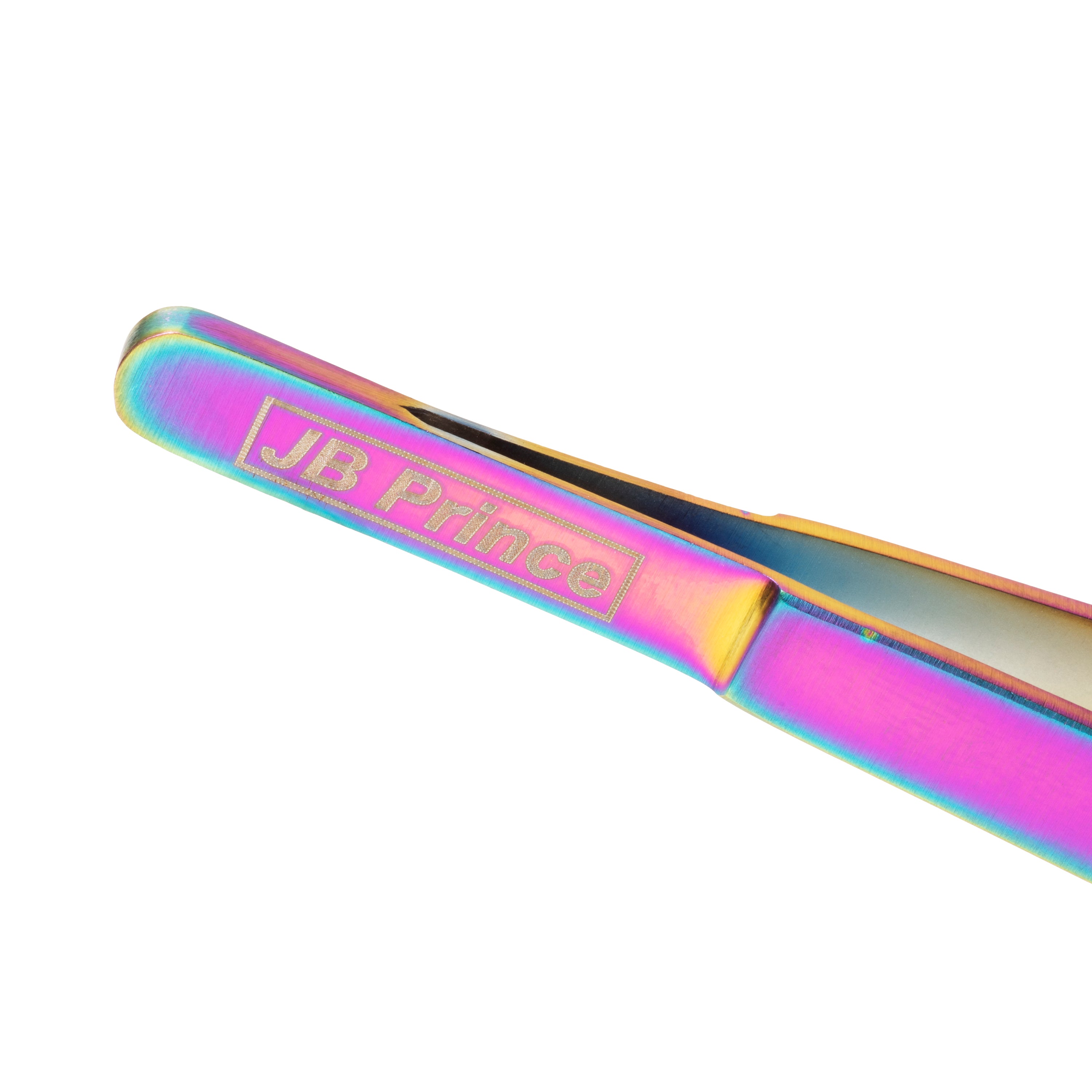 JB Prince Offset Fine Tip Tweezer 7.8 Inches - Professional Stainless Steel Tweezers for Precision Work, Jewelry Making, Electronics Repair & Crafting