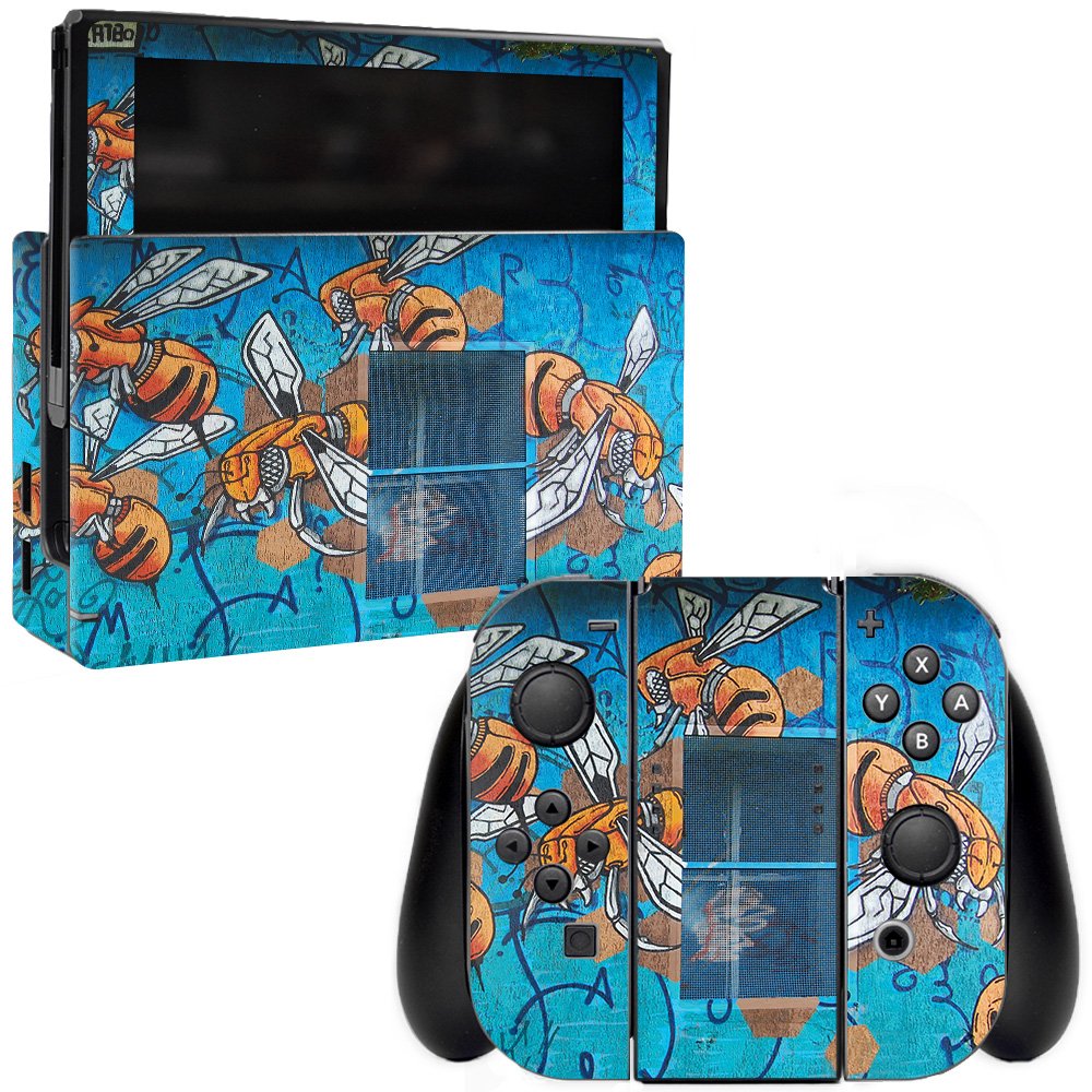MightySkins Protective Vinyl Decal Wrap Cover for Nintendo Switch - Killer Bumble Bee Design | Durable, Scratch-Resistant & Easy to Apply | Made in USA | Perfect for Gaming, Travel & Customizing Your Console