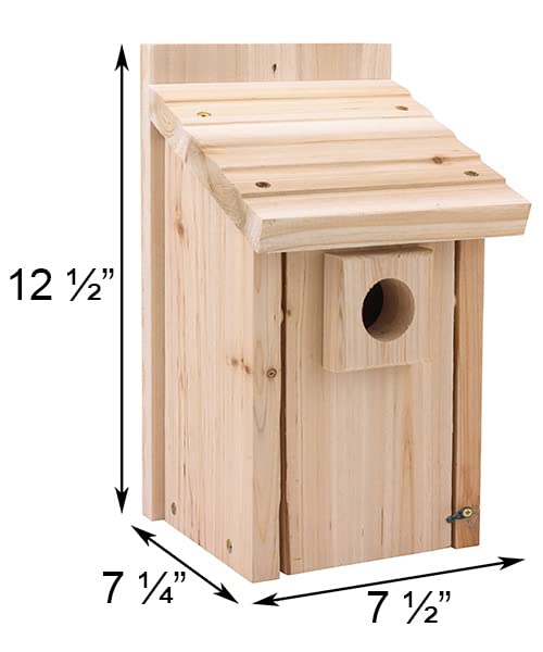 Stokes Bluebird House (3 Pack) - Premium Wooden Birdhouse for Outdoor Garden, Backyard, and Patio - Attracts Bluebirds & Enhances Your Garden Decor