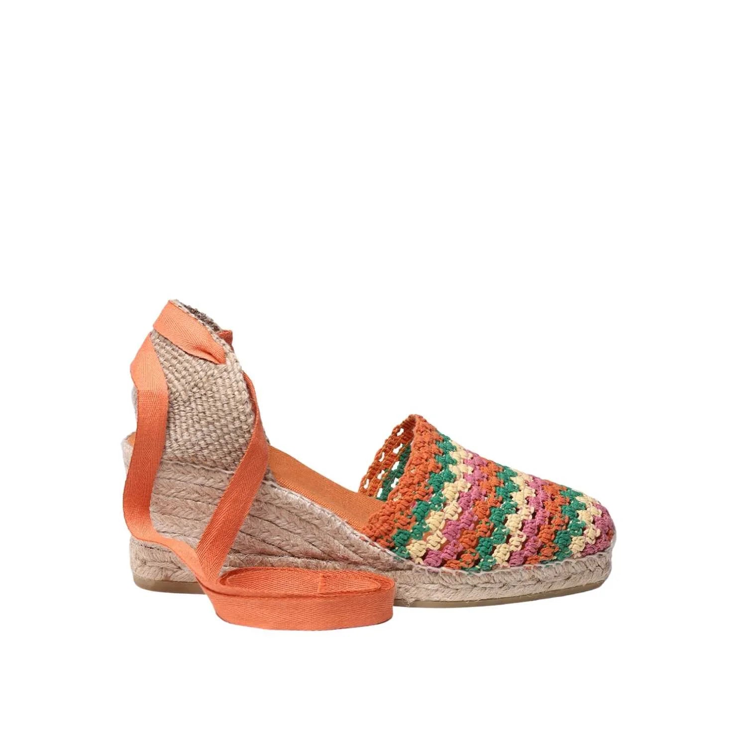 Women's Multicolor Cotton Blend Espadrilles - Georgina Comfortable Summer Shoes for Beach, Vacation & Casual Wear
