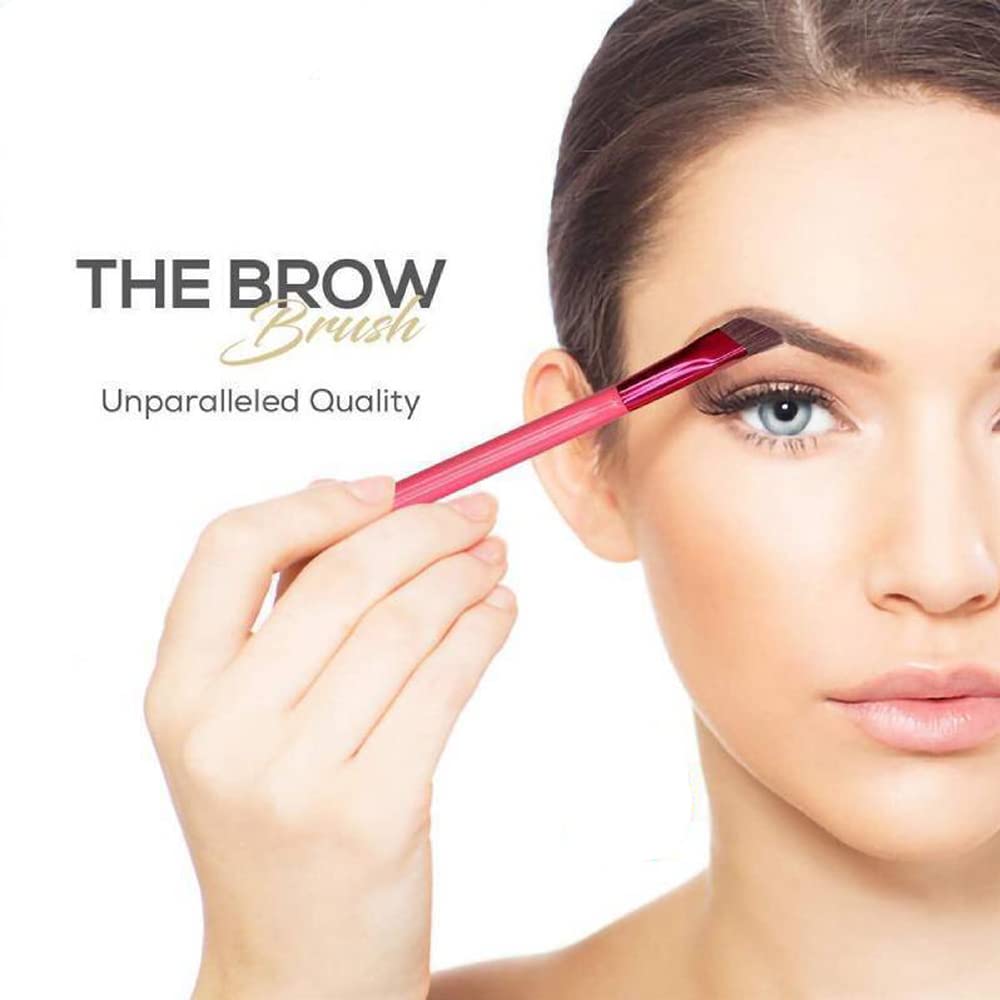 2Pcs Professional Multi-Function Eyebrow Brush Set - Angled & Square Eyebrow Brushes for Precise Brows, Concealer & Contour Makeup - Soft Synthetic Bristles for Smooth Application - Perfect for Eyebrow Shaping, Makeup Blending & Everyday Beauty Routine