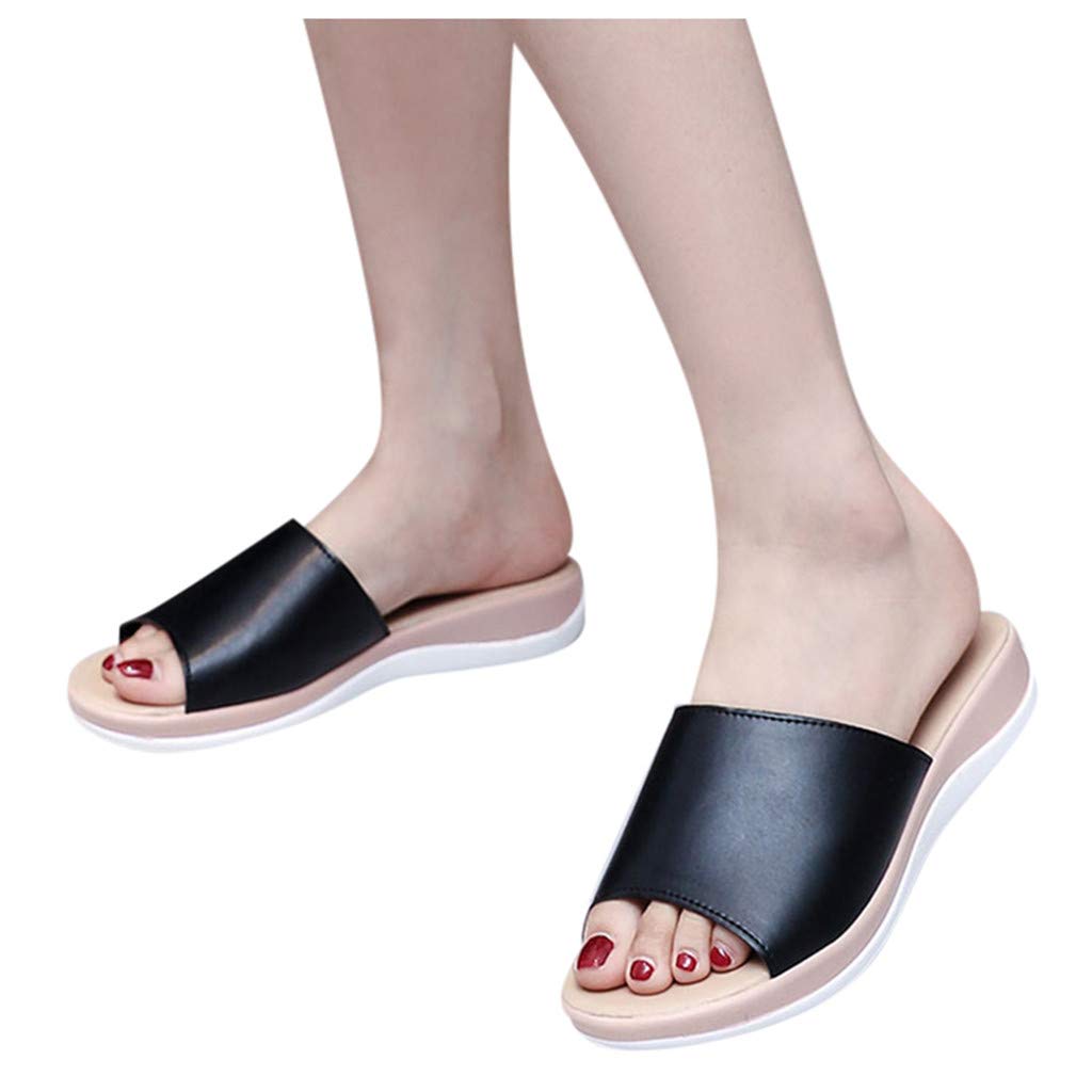 Nihewoo Women's Summer Flat Sandals - Comfortable Roman Style Dressy Slippers for Outdoor Wear | Perfect for Beach, Vacation, and Casual Outings