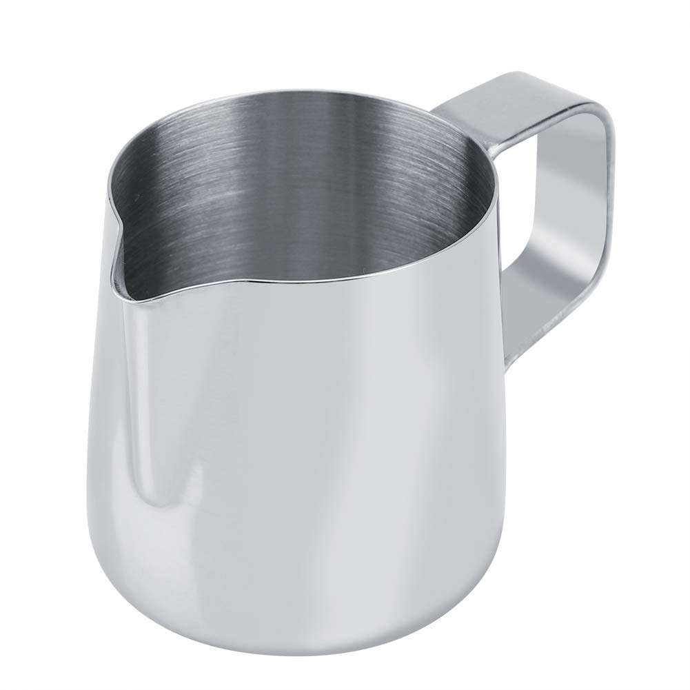 Premium Stainless Steel Milk Frothing Pitcher for Coffee & Cappuccino - 100ml Professional Steaming Pitcher for Latte Art, Perfect for Espresso Machines & Home Baristas - Ideal for Coffee Shops, Cafes & Home Brewing