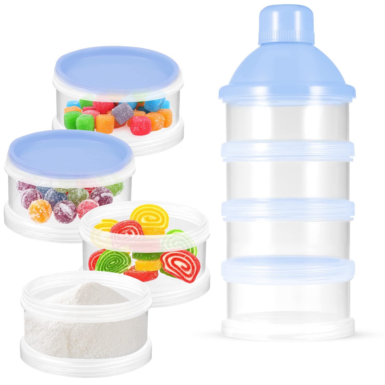 Premium BPA-Free Milk Powder Dispenser Container - Portable Formula Powder Storage Box for Baby Food, Travel & Outdoor Activities - Ideal for Camping, Hiking & On-the-Go Parenting (Blue)
