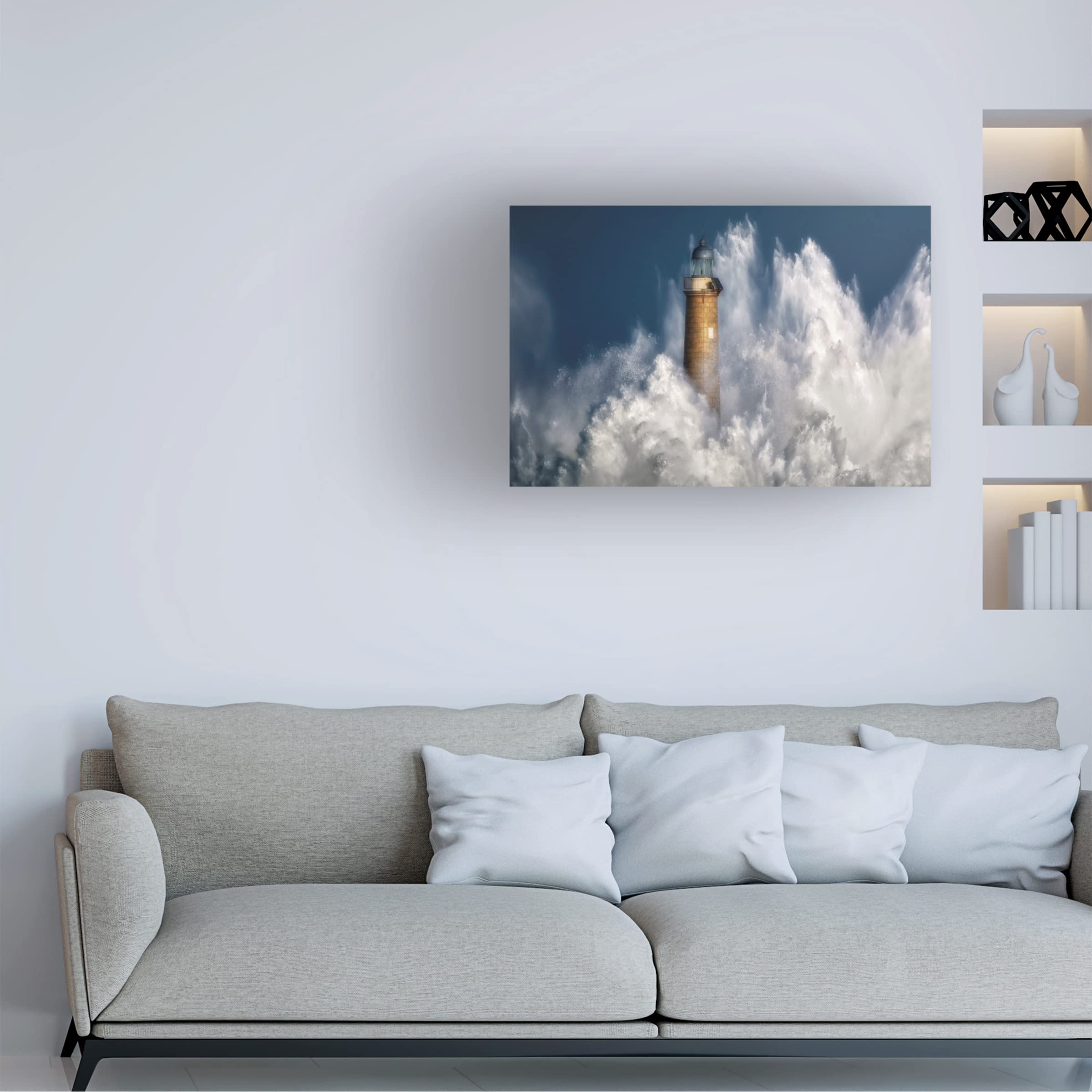 Sergio Saavedra Ruiz 'The Power of The Sea' Canvas Wall Art Print - Coastal Home Decor for Living Room, Bedroom & Office