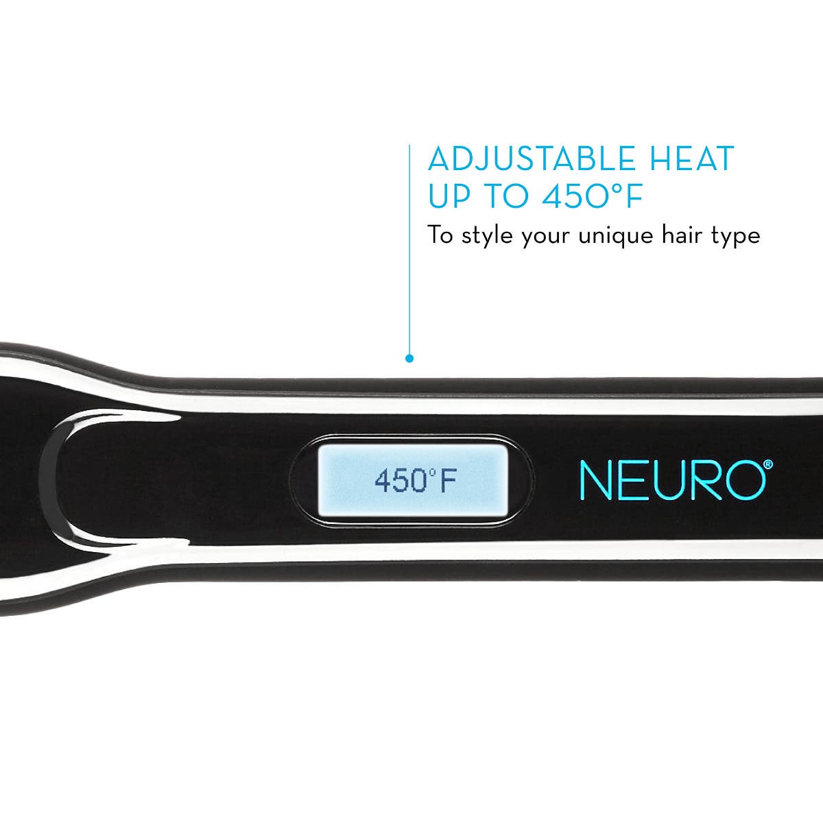 Neuro Smooth Titanium Flat Iron - Professional Hair Straightener for Smooth, Shiny & Frizz-Free Hair - Perfect for Home, Salon & Travel Use