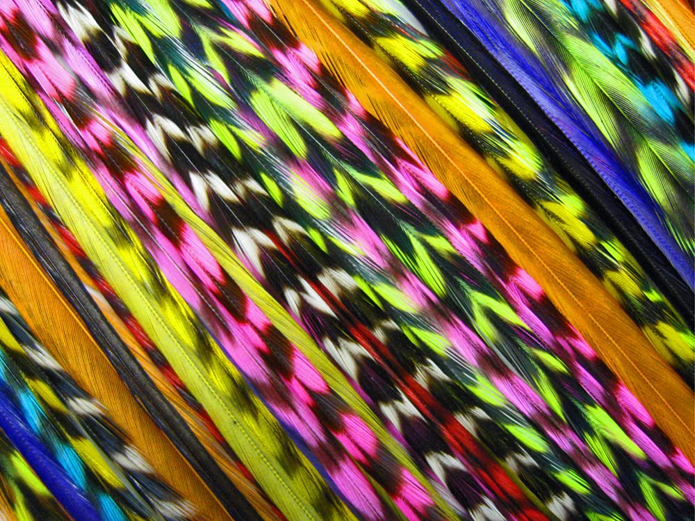 30 Pieces XL Thin Long Colorful Rooster Feather Hair Extensions - Bulk Wholesale for Costume, Party & DIY Crafts | Moonlight Feather