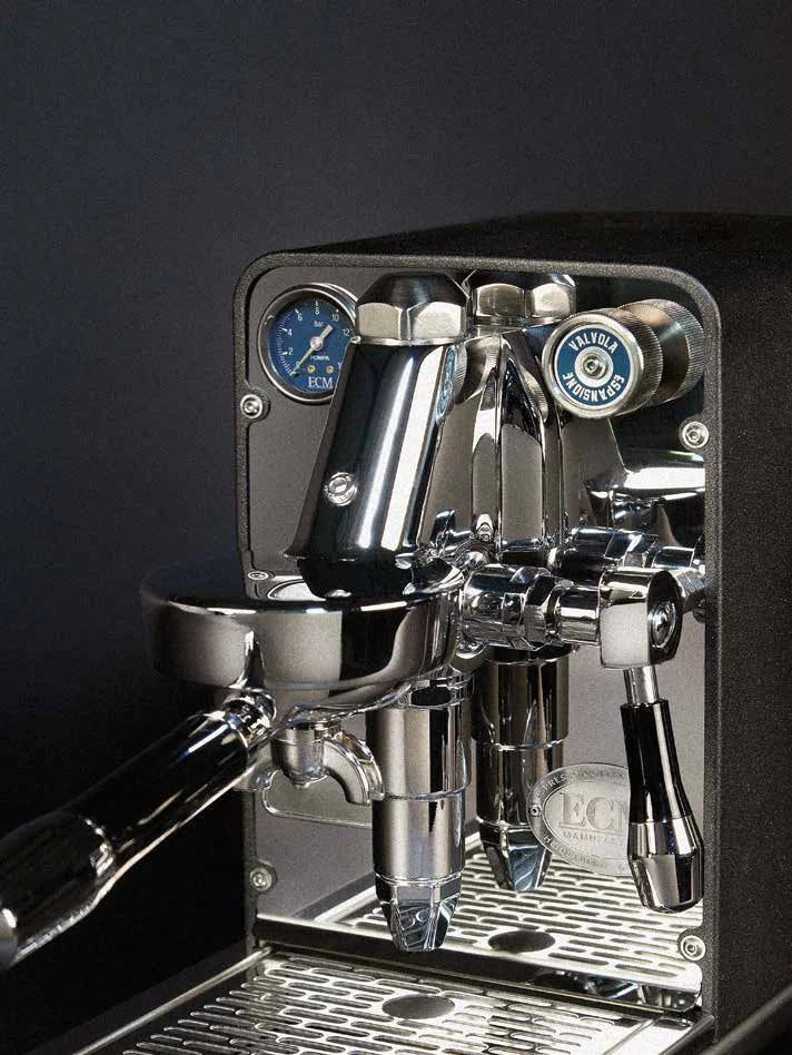 ECM Puristika Professional Espresso Machine - Black | Compact & High-Performance Home Coffee Maker for Espresso Lovers | Perfect for Small Kitchens, Offices & Coffee Shops