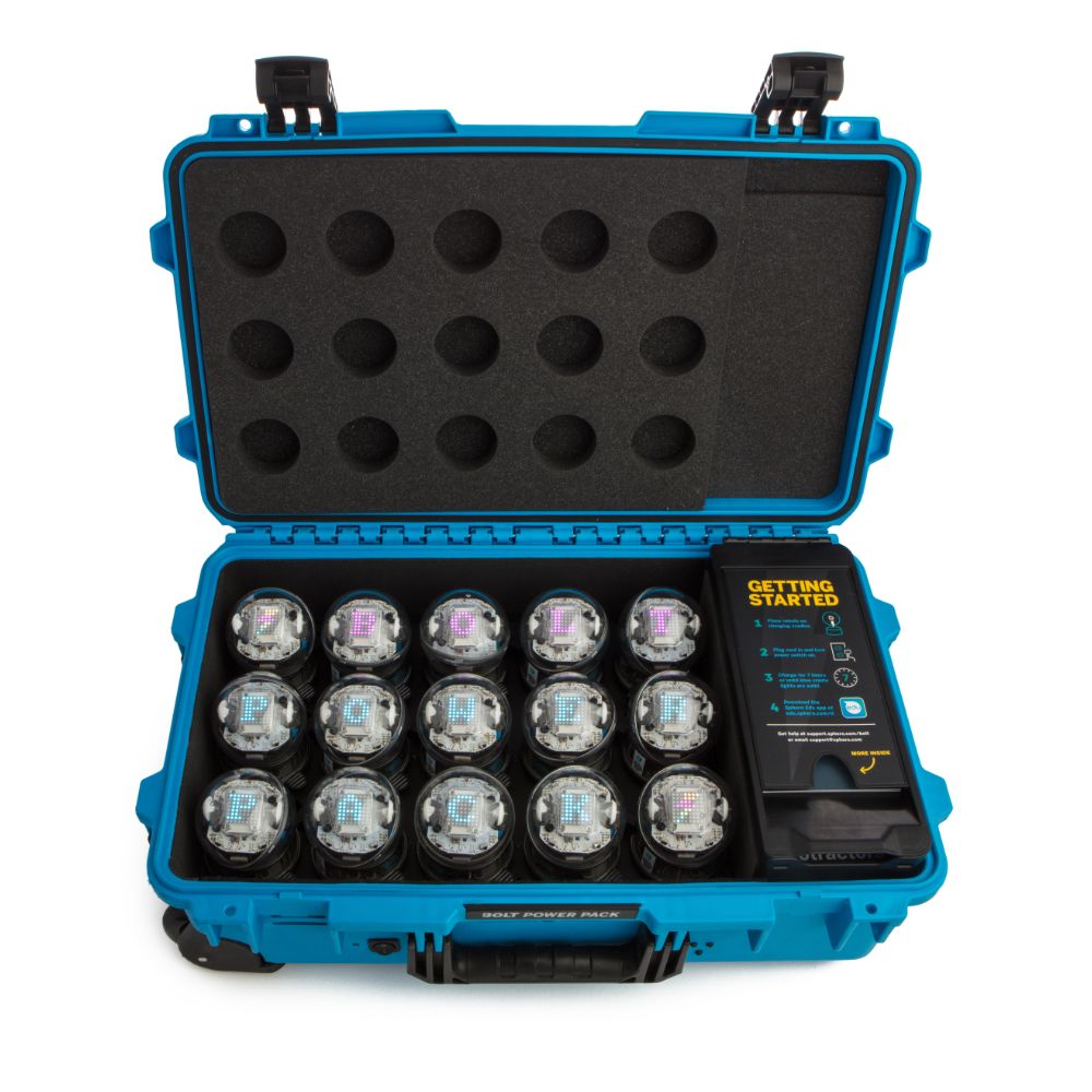 Sphero BOLT Educational Robot Kit - 15 Pack with Power Pack | STEM Learning, Coding for Kids, Classroom Activities