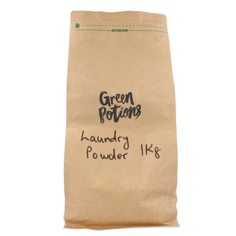 Green Potions No. 13 Eco-Friendly Laundry Detergent Powder - 1kg in Biodegradable Compostable Bag | Gentle on Skin, Ideal for Sensitive Skin & Sustainable Household Cleaning
