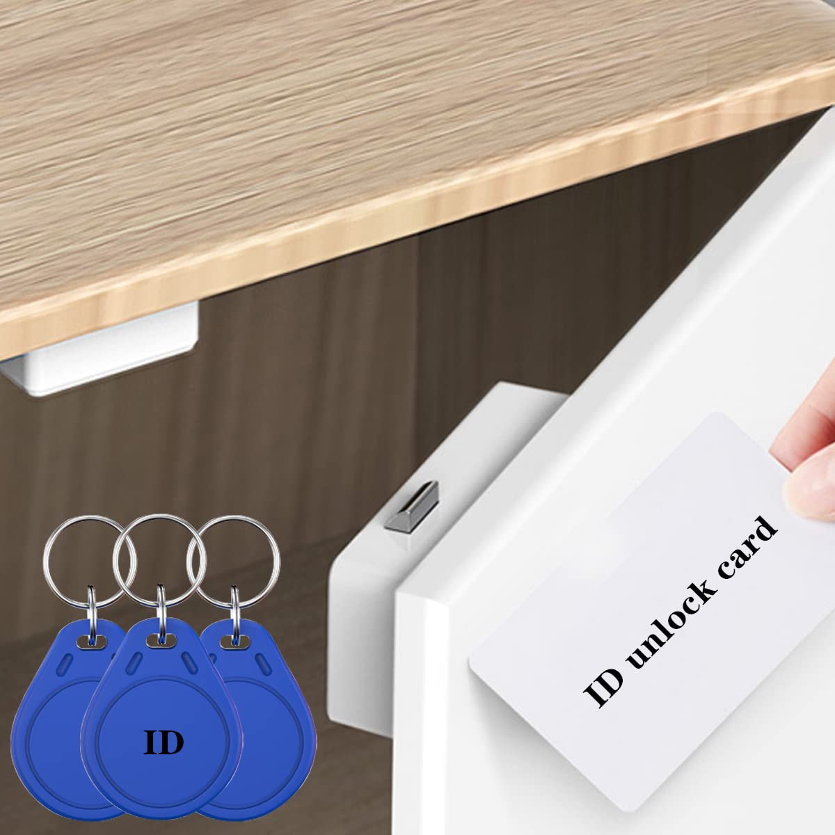 RFID Electronic Cabinet Lock - Hidden DIY Smart Induction Lock for Wooden Cabinets, Lockers, Drawers & Cupboards (Perfect for Home, Office & Mailbox Security)