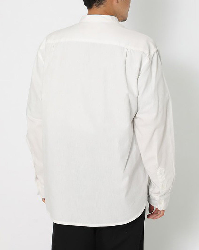 Organic Cotton Poplin Stand Collar Shirt for Men - Breathable & Comfortable Casual Wear for Office, Travel & Everyday Outfits