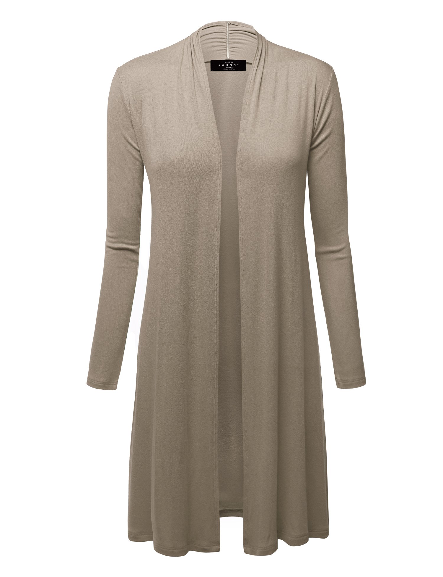 Women's Solid Long Sleeve Open Front Cardigan Sweater - Lightweight Duster Coat for Fall & Winter - Perfect for Office, Casual Outfits and Layering