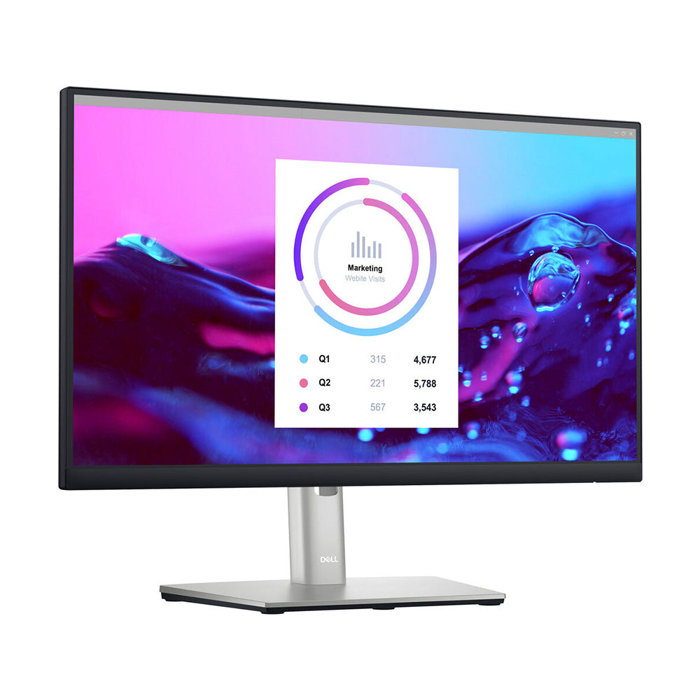 Dell P2223HC 22 Inch FHD USB-C Hub Monitor - Ultra-Thin IPS Display with Built-in USB Hub for Home Office & Gaming Setup