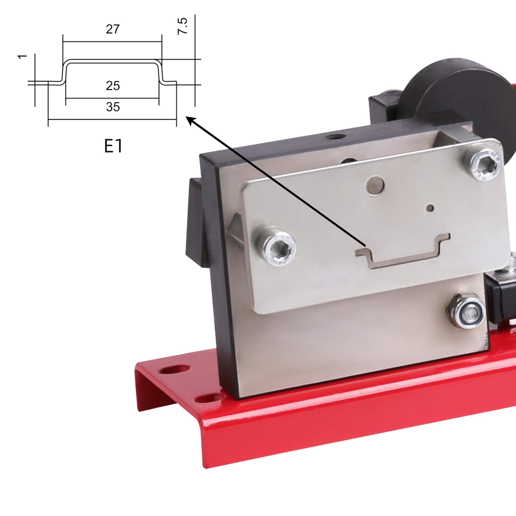 DIN Rail Cutter Tool with Guide & Measuring Ruler - Precision Cutting for 35mm DIN Rails (R110E) - Perfect for Electrical Panel Installations and Industrial Wiring Projects